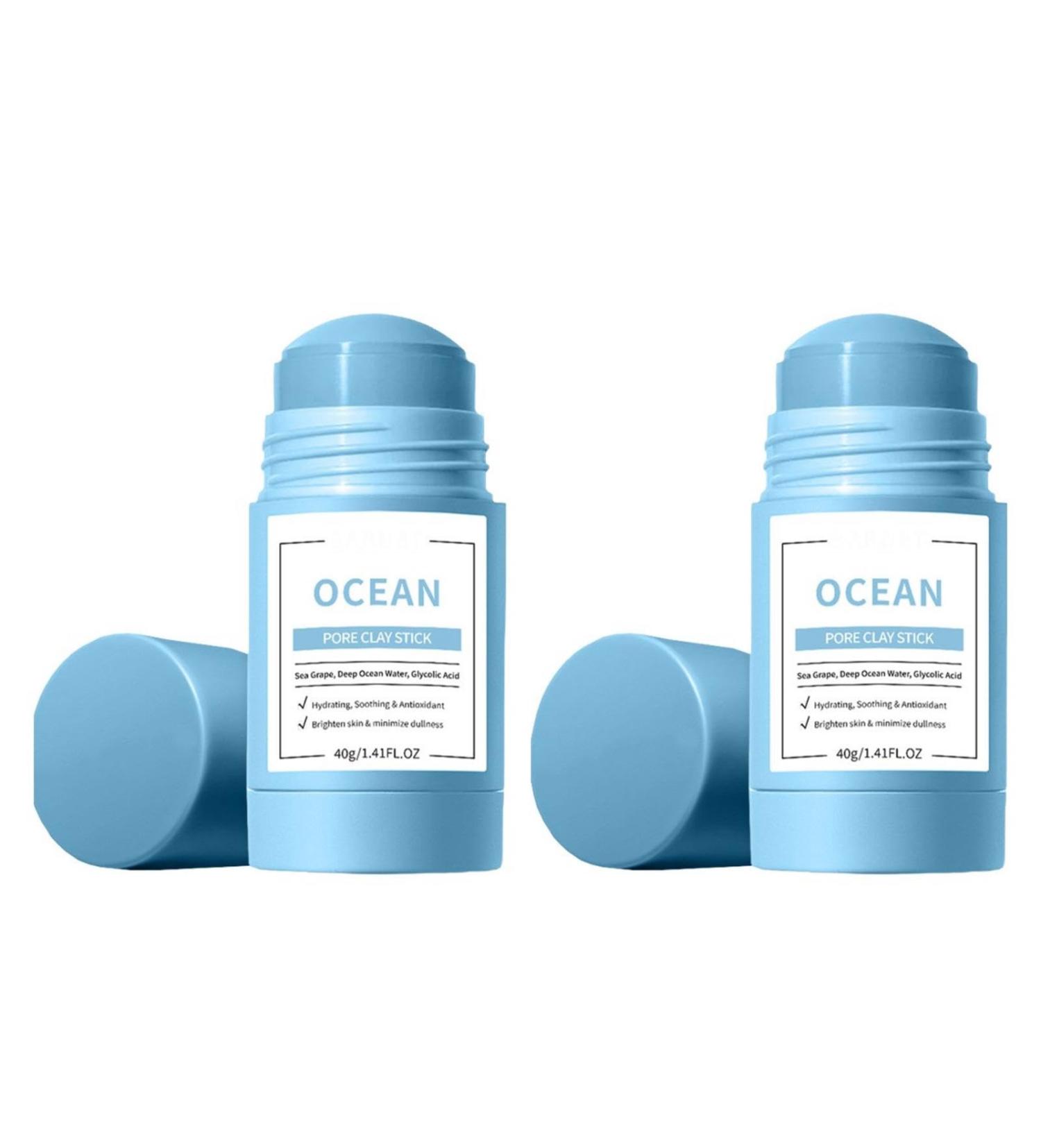 Cleansing Mud Maskes Stick | Sea Grape Mud Maskes Stick | Reduce Blackheades Control Oil Improve Facial Dullness | Moisturising Clay Stick for Women 40g - Buy Online on GoSupps.com