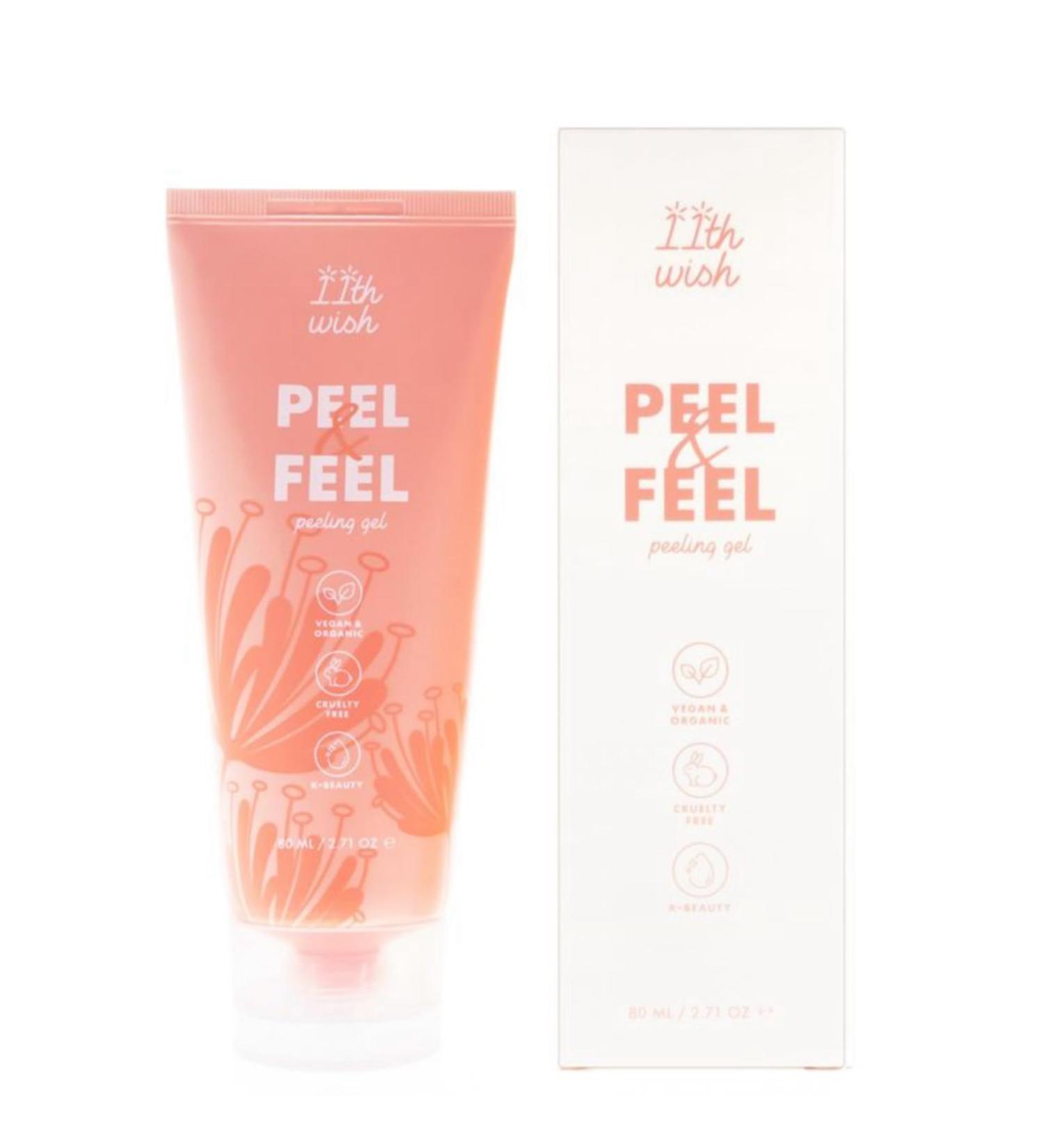 11th Wish Peel & Feel Facial Peeling Gel 2.71 oz Vegan and Cruelty-Free