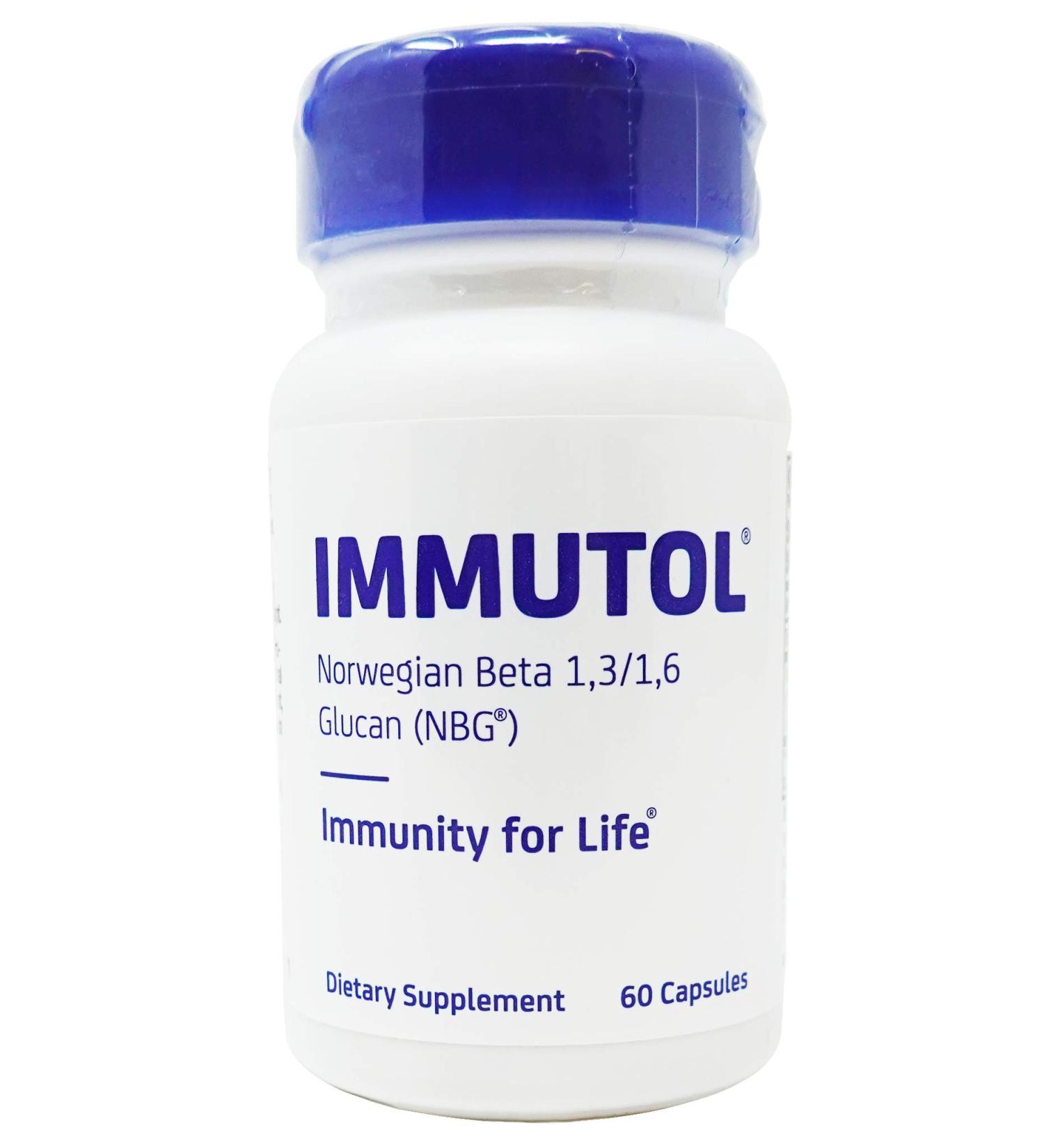 IMMUTOL Norwegian Beta-1 3/1 6-Glucan (NBG) 60 Caps - Buy Online on GoSupps.com
