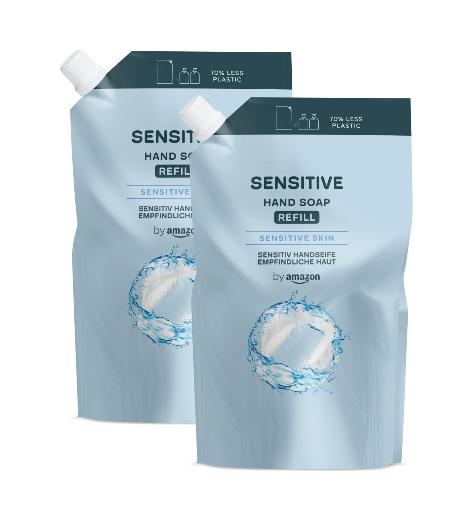 Buy Amazon Sensitive Hand Soap Refill Pack - 2 x 1000 ml | Gentle Hypoallergenic Formula Ideal for Sensitive Skin - Fast International Shipping - Buy Online on GoSupps.com