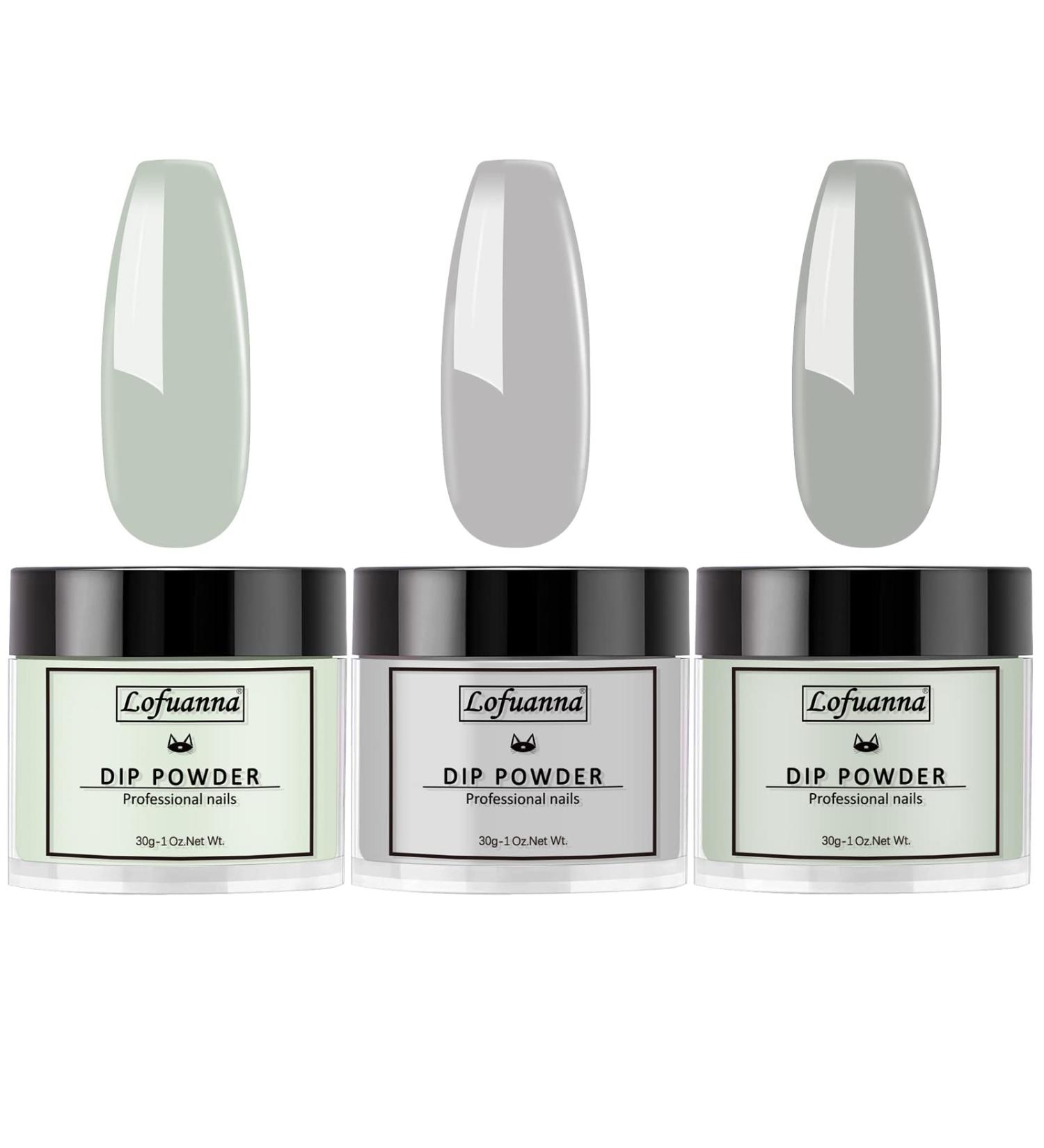 Lofuanna Nail Dip Powder Grey Kit - French Nail Art | Long Lasting DIY Manicure Set | Strengthen Nails Without UV Lamp | 1 Oz - Buy Online on GoSupps.com