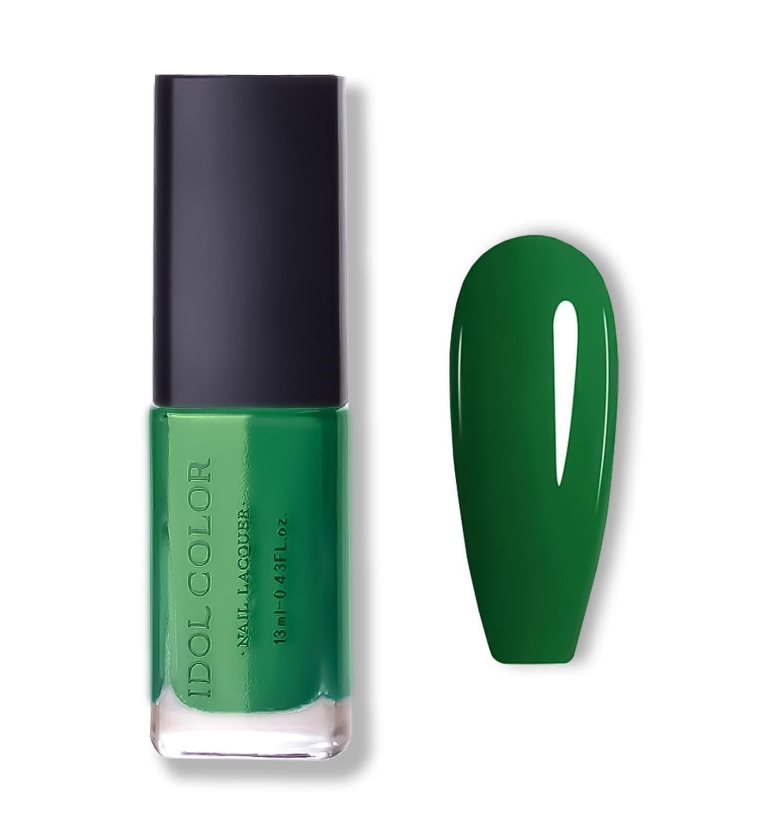 Green Nail Polish Quick Dry Nail Polish Green Nail Varnish - Long Lasting No UV Needed Dark Green Nail Polish for DIY Nail Art Manicure at Home Salon French Manicure Gel Polish 13ml - Buy Online on GoSupps.com