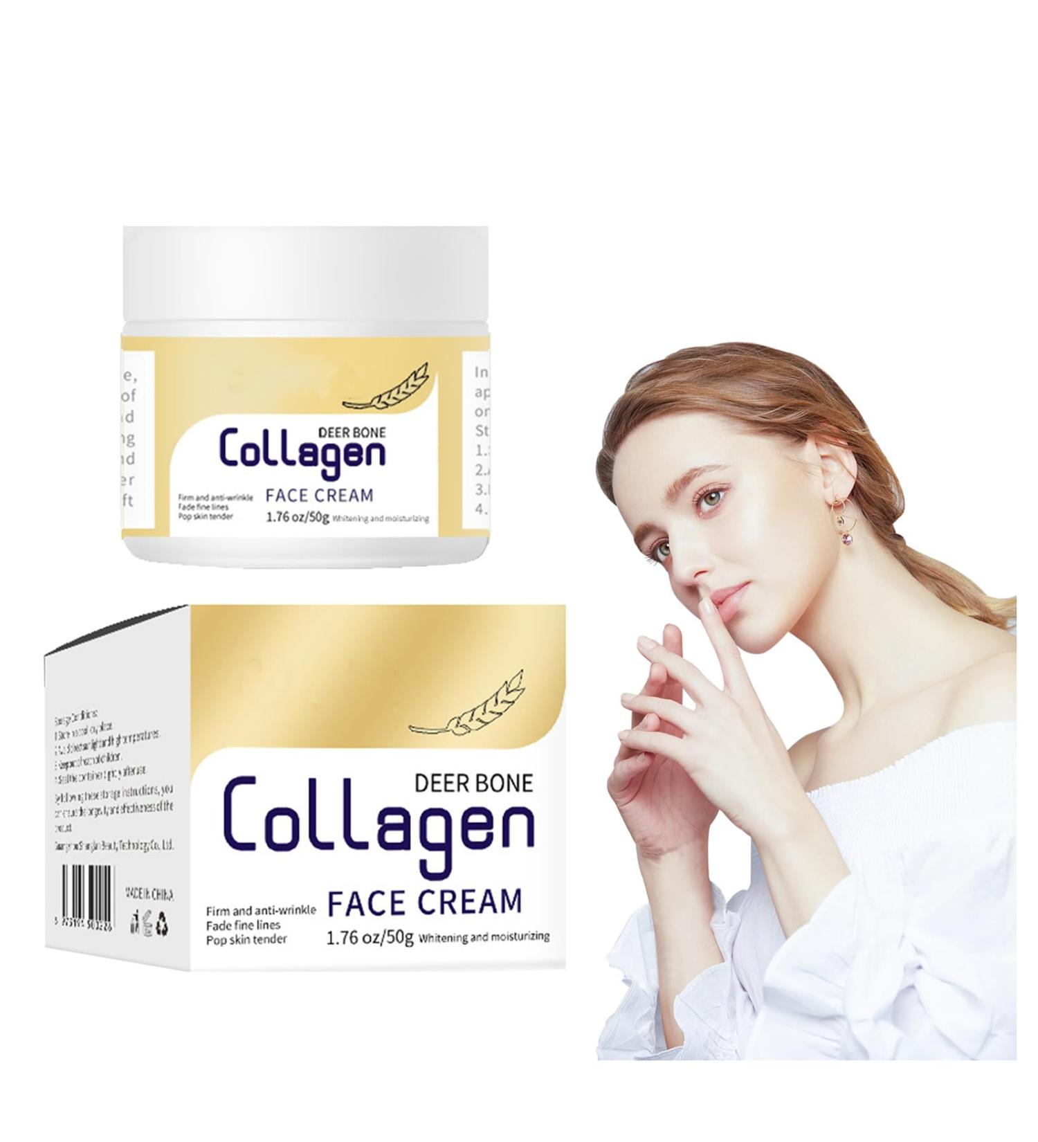 AIFEG Qanzire Deer Bone Collagen Cream Qanzire Deer Bone Collagen Face Cream Qanzre Wrinkle Removal Face Cream Qanzire Deer Bone Collagen Moisturizing Firming Face Cream (1) - Buy Online on GoSupps.com