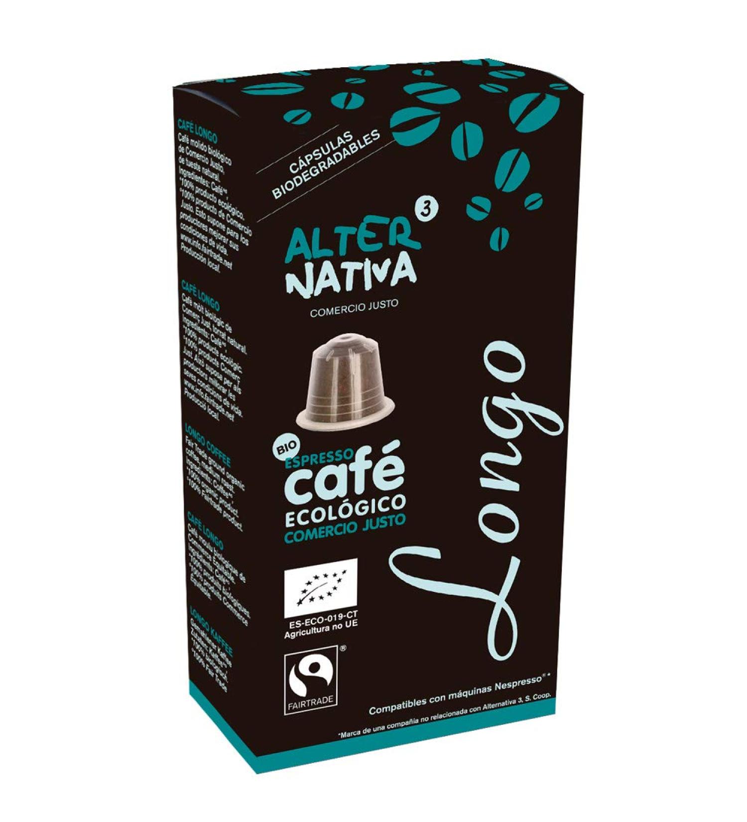 AlterNativa3 AlterNativa3 Lungo Nespresso Compatible Organic Coffee Capsules - Aluminium Free & Compostable - Pack of 10