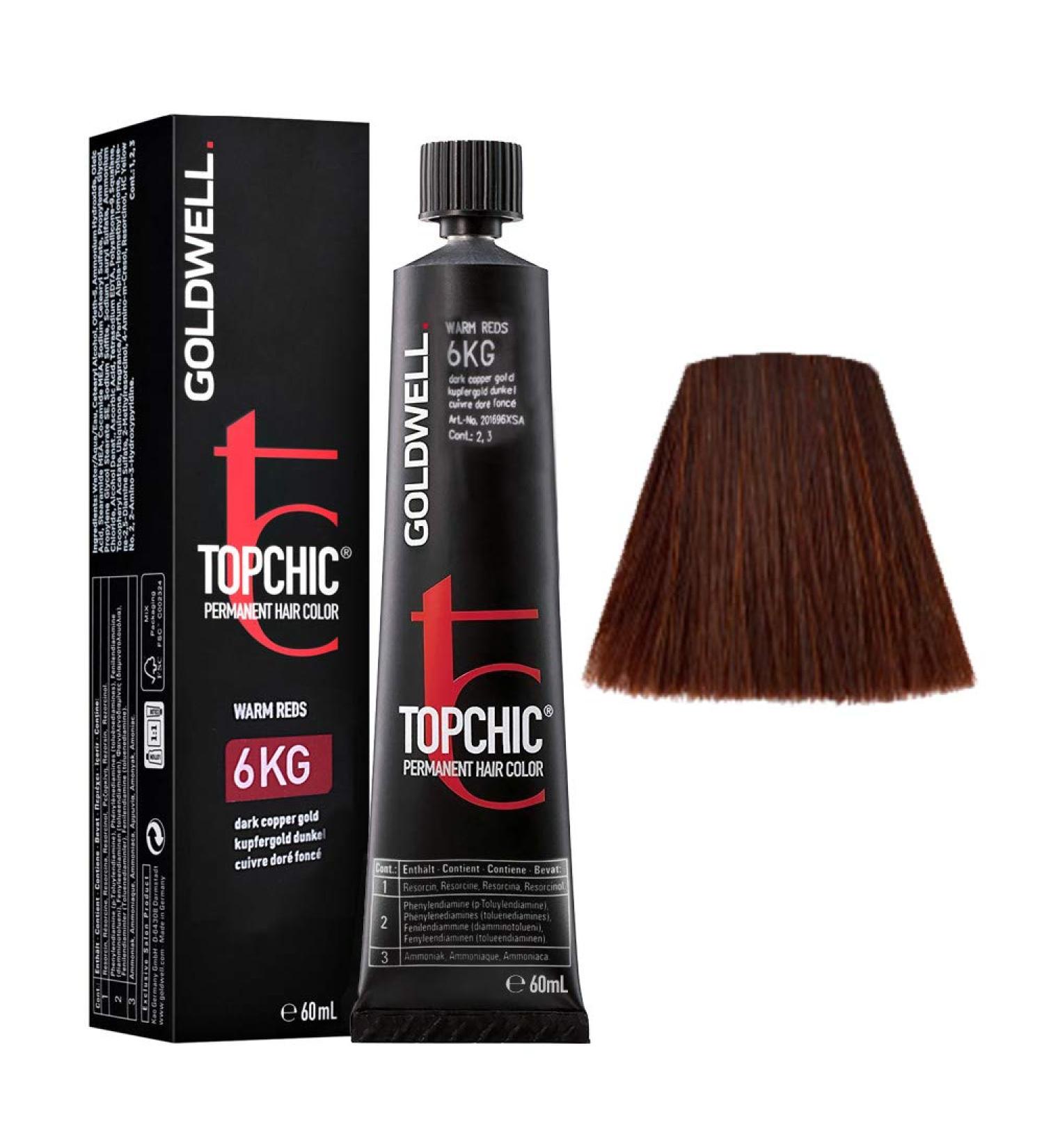 Goldwell Topchic Hair Color 6KG 60 ml 6 kg dark copper gold 60 ml (1 pack)