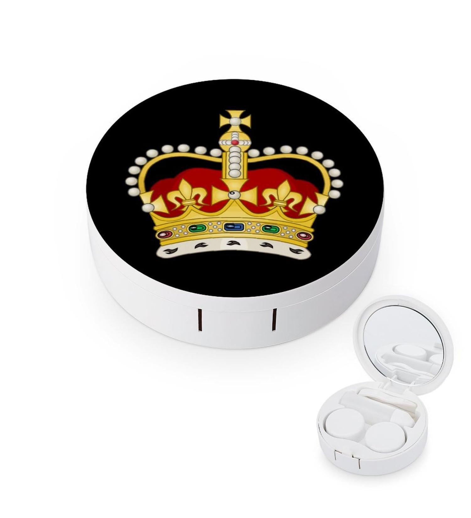 Portable Crown Jewel Contact Lens Travel Kit | Cute Contact Box with Mirror for Daily Outdoor Use - International Shipping - Buy Online on GoSupps.com