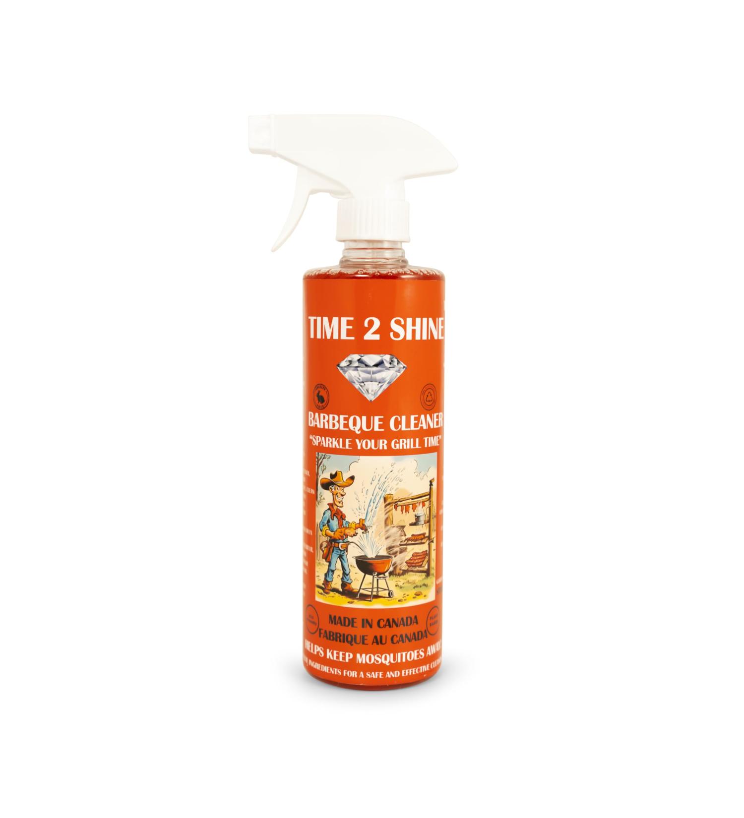 Time 2 Cleaner BARBEQUE CLEANER "SPARKLE YOUR GRILL TIME" Concentrated Non-Toxic Safe for All Surfaces - Buy Online on GoSupps.com