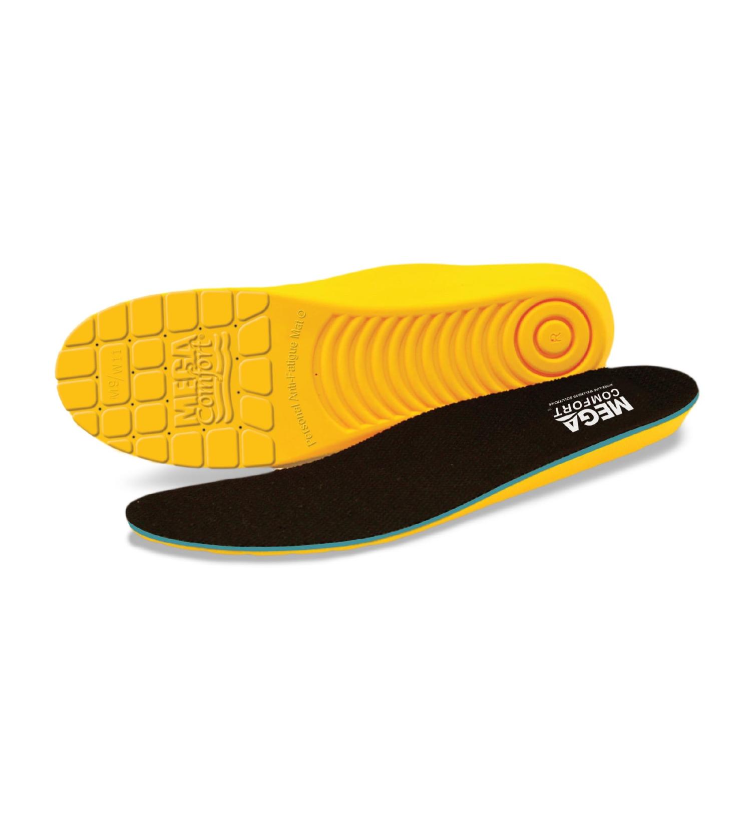MEGAComfort Anti-Fatigue Mat Shoe Inserts - Memory Foam Insoles Ergonomic Design Size M9/W11 | Exceptional Shock Absorption for Pain Relief & Enhanced Balance - Buy Online on GoSupps.com