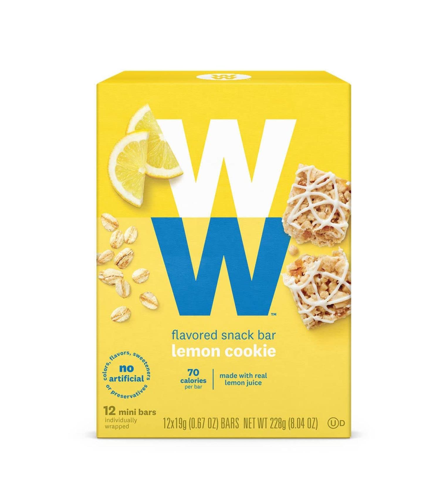 WW Lemon Cookie Mini Bar - High Protein Snack Bar | 2 SmartPoints | 1 Box (12 Count) - Weight Watchers Reimagined - Buy Online on GoSupps.com