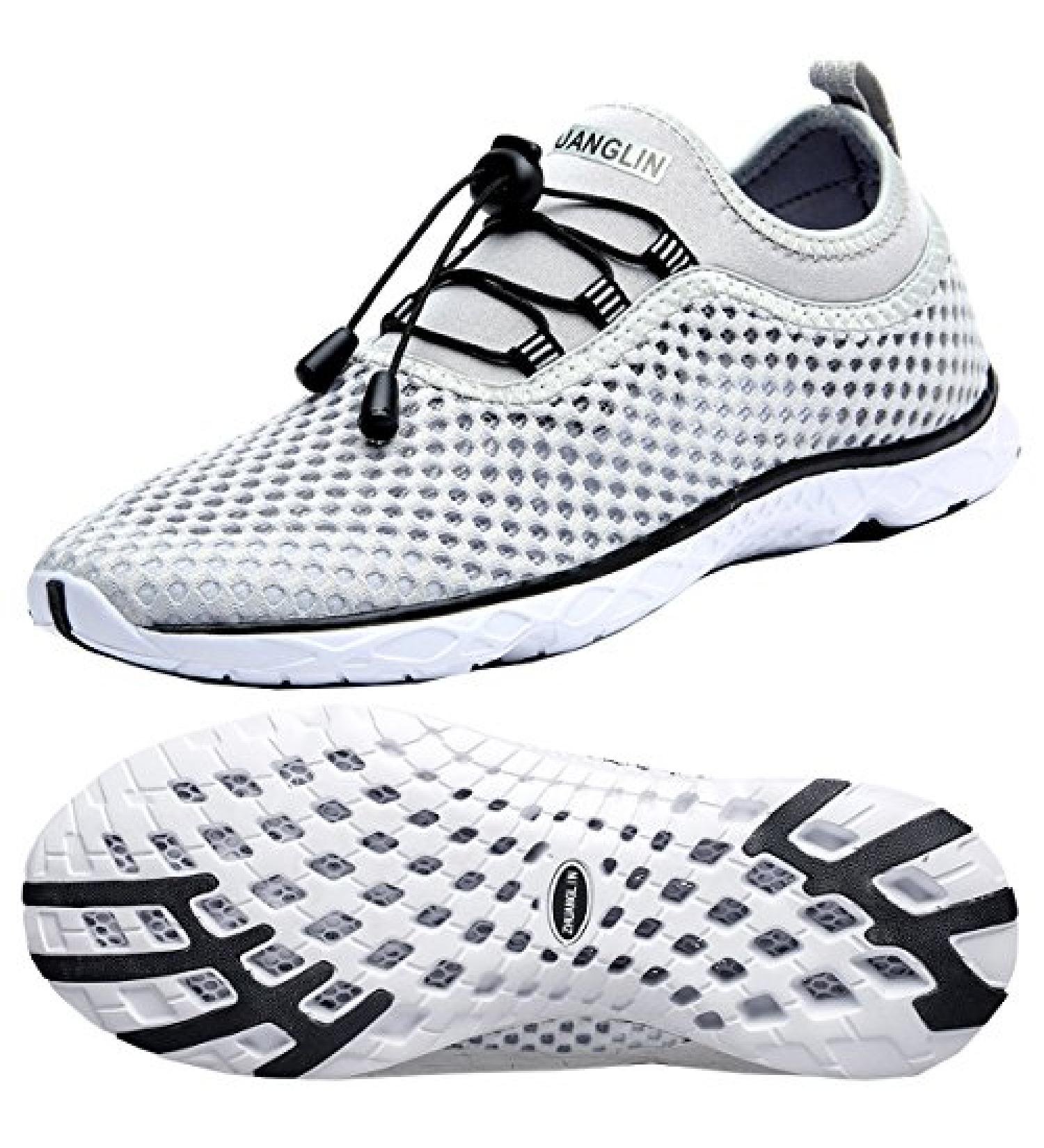 Zhuanglin Women's Quick Drying Aqua Water Shoes Casual Walking Shoes 8 A-lightgrey
