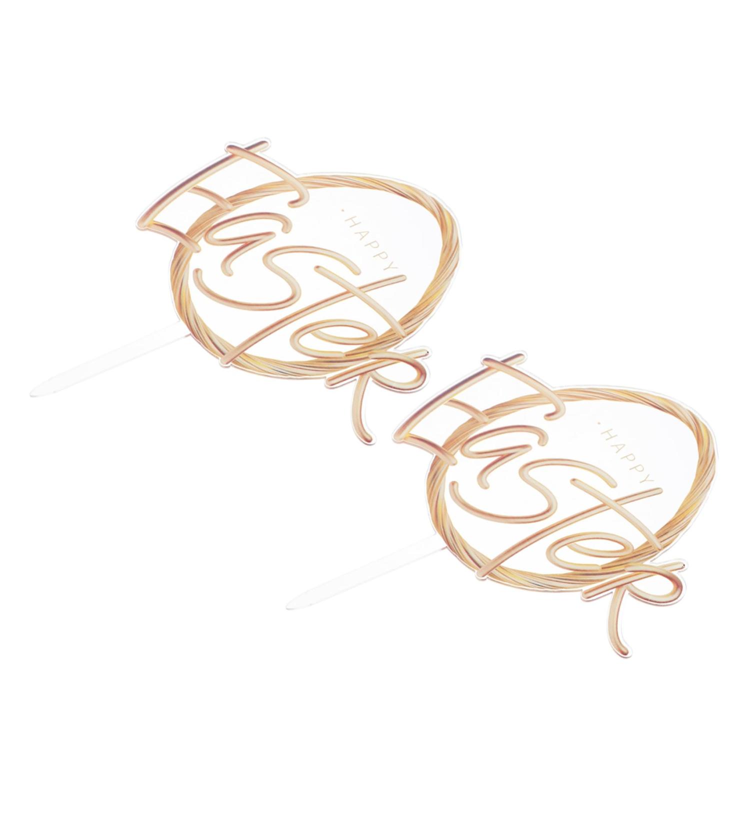 Abaodam 2 Pcs Cake Decoration Appetizer Pick Spring Decor Egg Cupcake Toppers Easter Cake Topper Spring Fling Decorations Cupcake Toothpick Cake Picks Acrylic Ornaments Rabbit - Buy Online on GoSupps.com