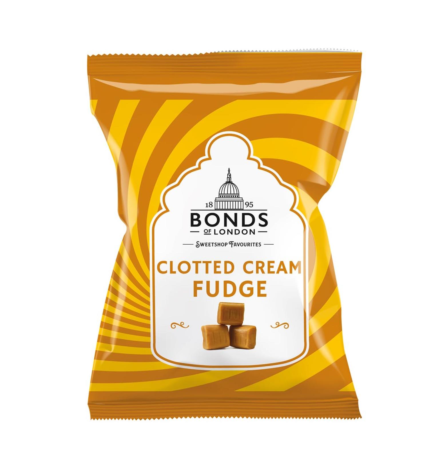 Bonds Clotted Cream Fudge Bags | Vanilla Flavoured | No Artificial Colour | Smooth & Creamy | 120g | (Pack of 12) - Buy Online on GoSupps.com