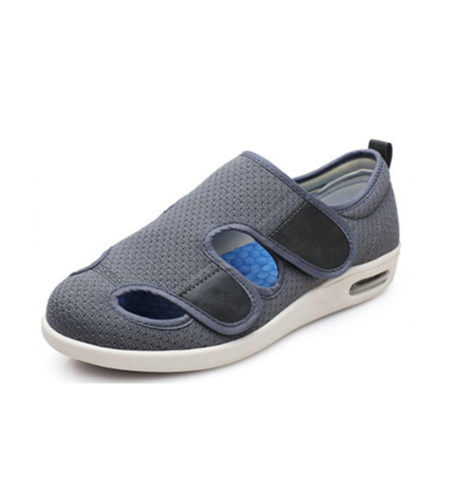 NVBHOF Men's Diabetic Orthopedic Slippers for Arthritis Edema Swollen Feet - Dark Grey, Size 12 - Buy Online on GoSupps.com