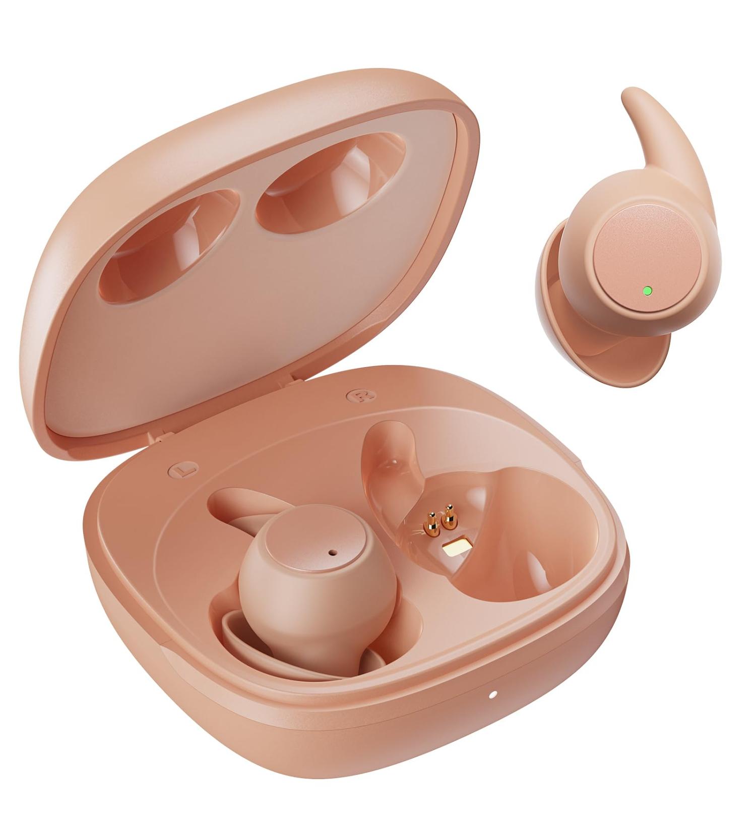 MUSICOZY Bluetooth 5.3 Sleep Earbuds - Wireless Sleep Headphones for Snoring Music & Travel - Lightweight Comfortable Earbuds in Pink - Buy Online on GoSupps.com