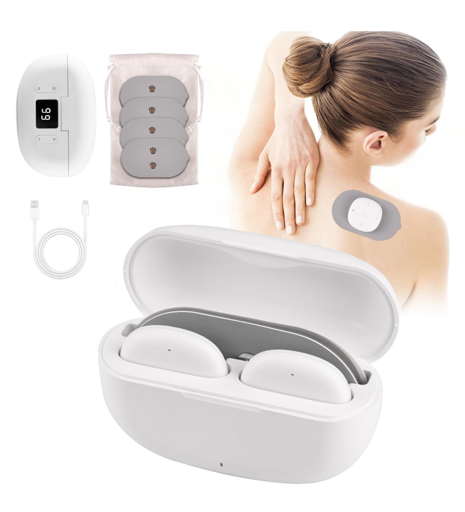 TENS Machine for Pain Relief Wireless puersit EMS Muscle Stimulator with 6 Modes Targeted Pain Relief Rechargeable Mini Massager Unit for Back Shoulder Knee Sciatica Pain(with Charging Case) White-tens - Buy Online on GoSupps.com