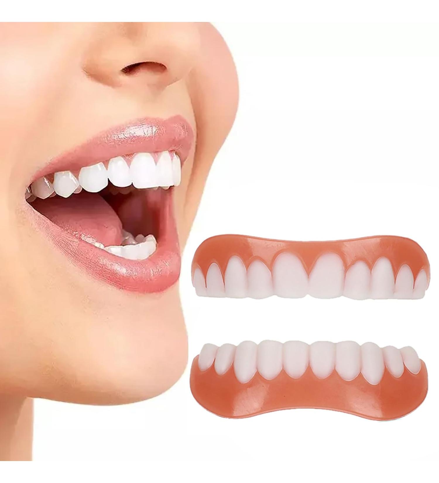 Iksvmsi Prostheses: High-Quality False Teeth & Temporary Dentures for Men - 1 Pair of Veneers for Bad Teeth - Buy Online on GoSupps.com
