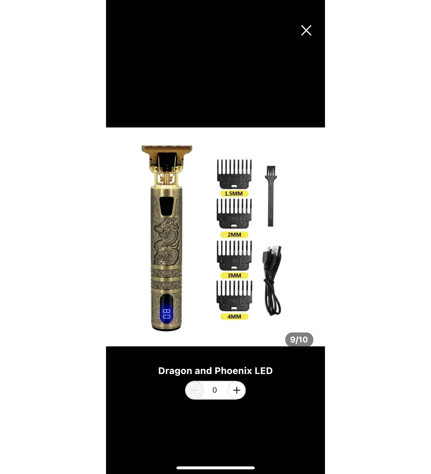 Hair Trimmer for Men Pro T Clippers Trimmer Professional Electric Hair Clippers Cordless Beard Trimmer Shaver Electric T Blade Hair Trimmer Hair Clippers Cutting Grooming Kit (Dragon Gold)