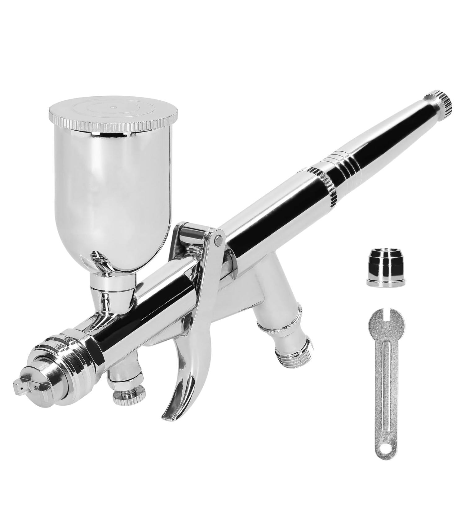 HOYYT Airbrush Kit T217A Airbrush Kit 0.5mm Air Brush Set with 15CC Paint Fluids Cups for Car Model DIY Painting Makeup Nail Art Cake Decorating Design - Buy Online on GoSupps.com