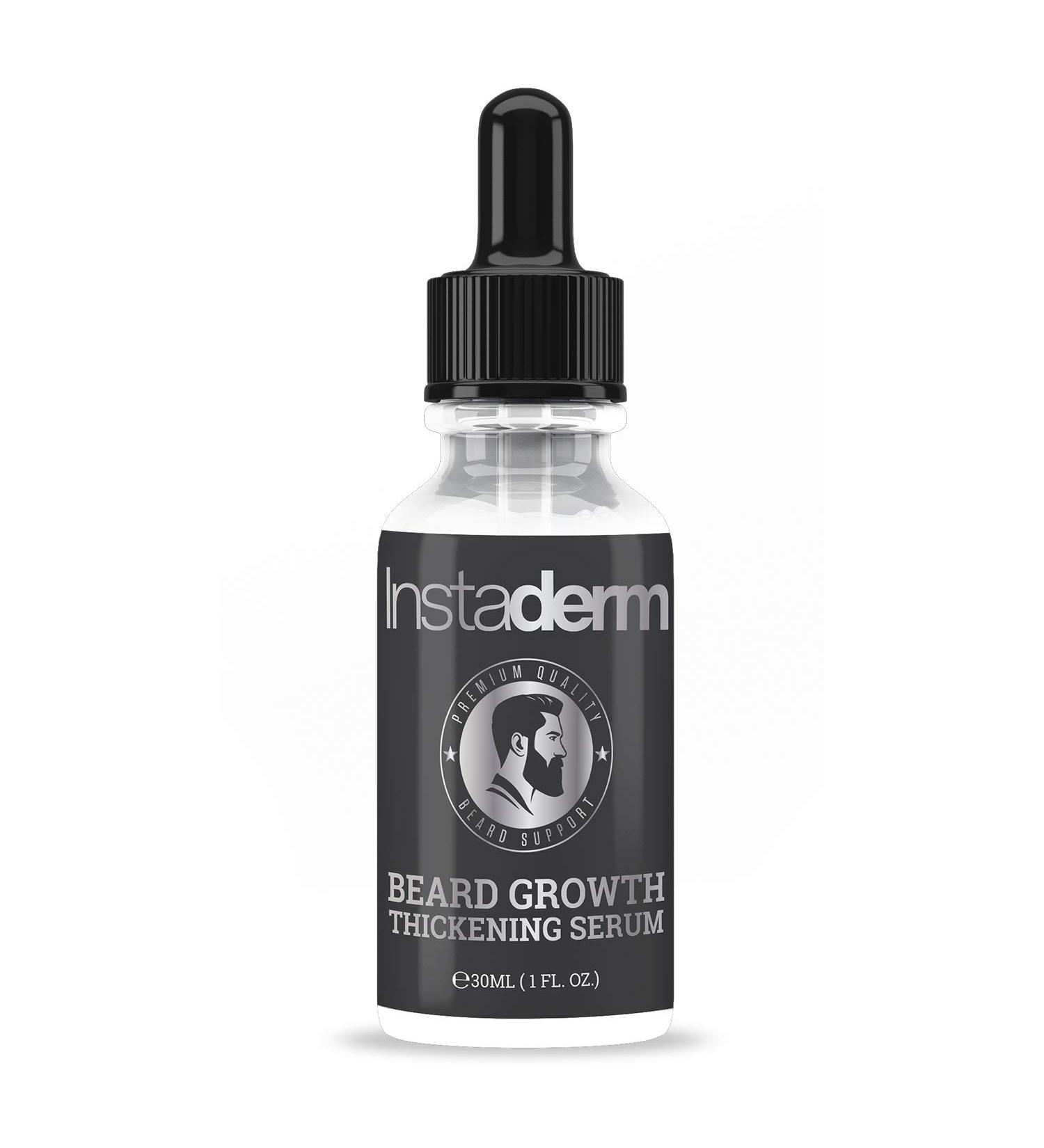 Beard Growth Thickening Serum | Nourishes Strengthens & Repairs Follicles for Fuller Healthier Facial Hair - Prevents Dandruff - Buy Online on GoSupps.com
