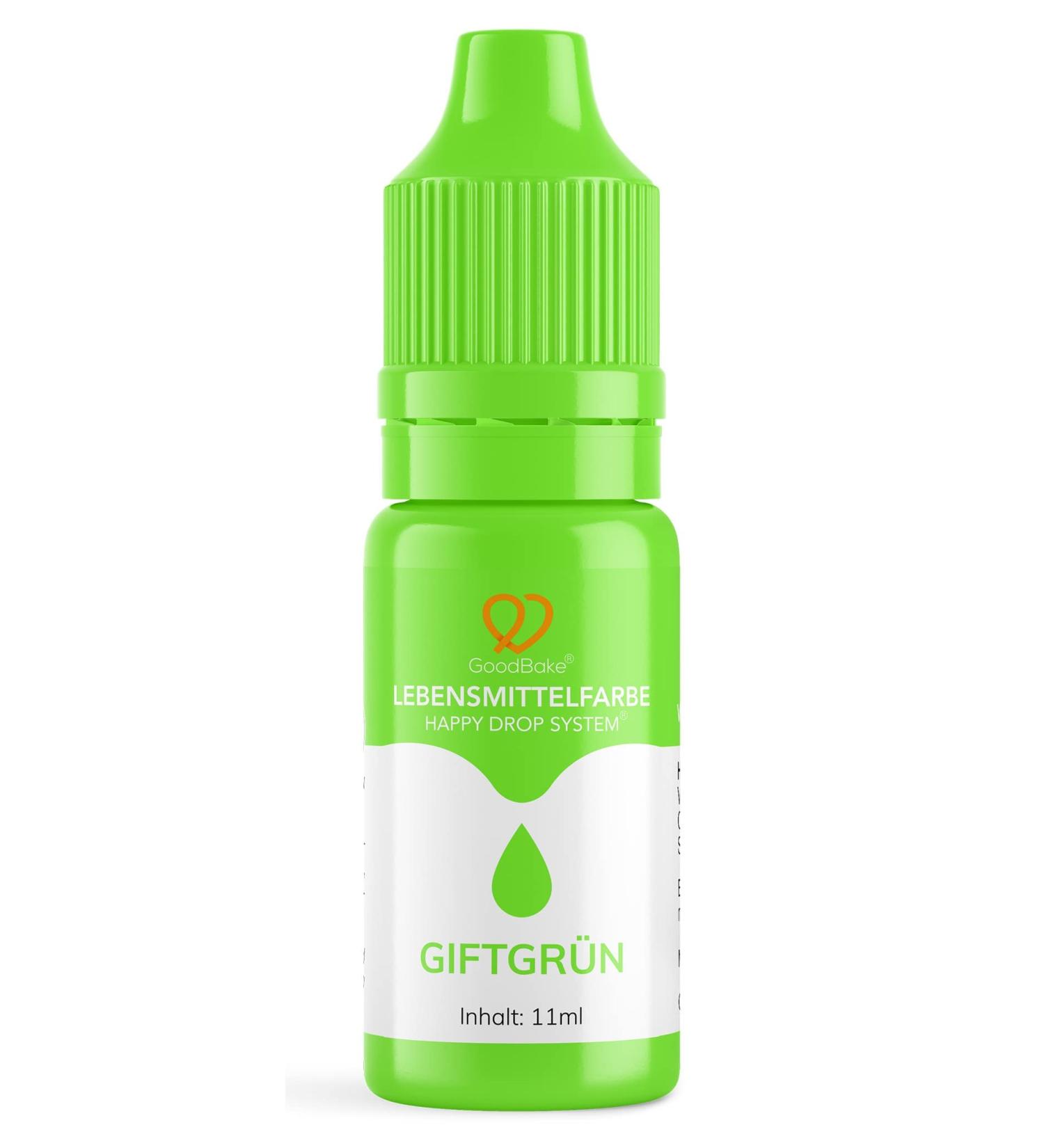 Goodbake Light Green Food Coloring (11ml) - Highly Concentrated Vegan Color for Cakes Fondant Buttercream & More - Intensive Culinary Coloring - Buy Online on GoSupps.com
