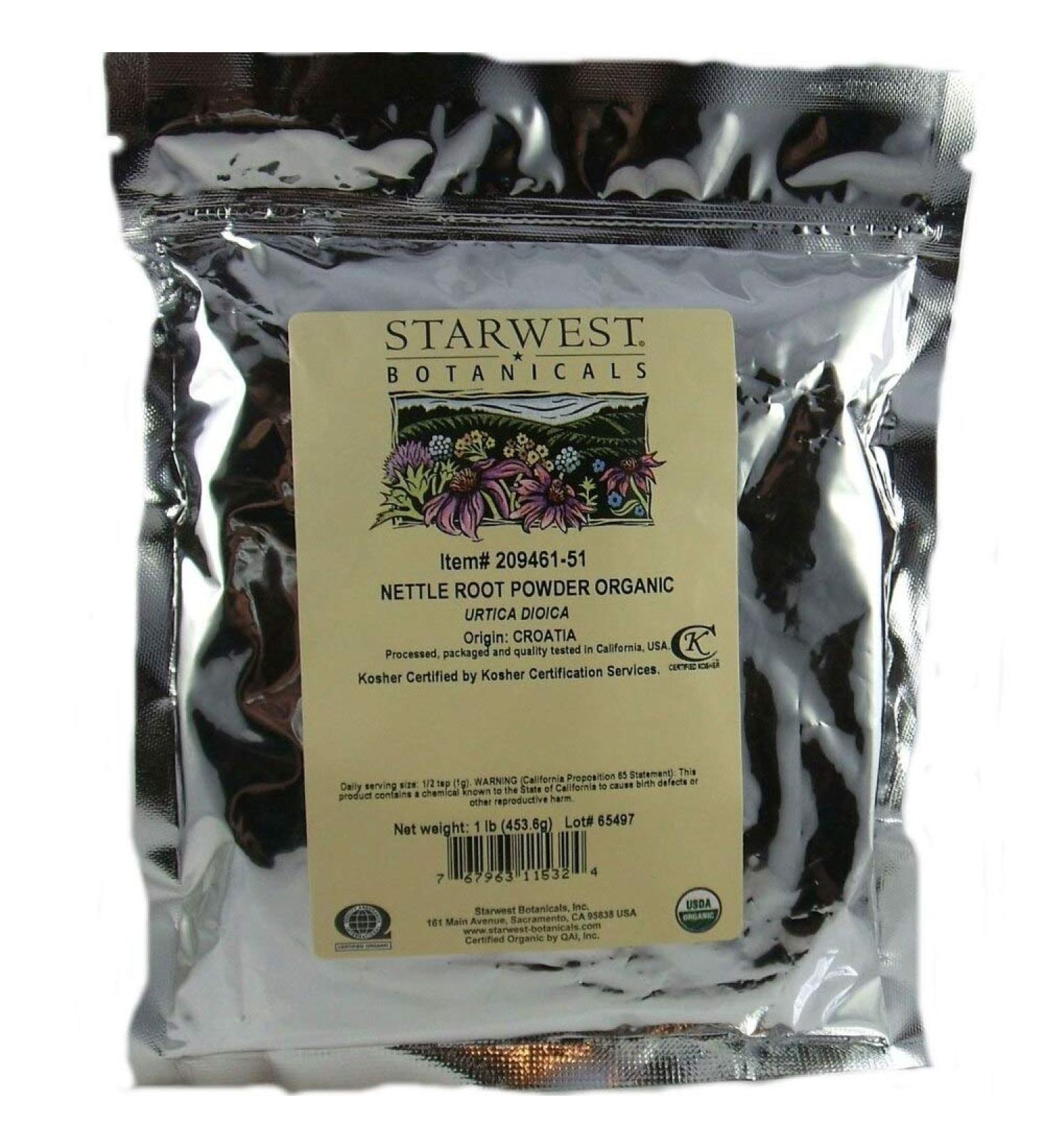Starwest Botanicals Organic Nettle Root Powder - 1lb | Pure, Premium Quality - Buy Online on GoSupps.com