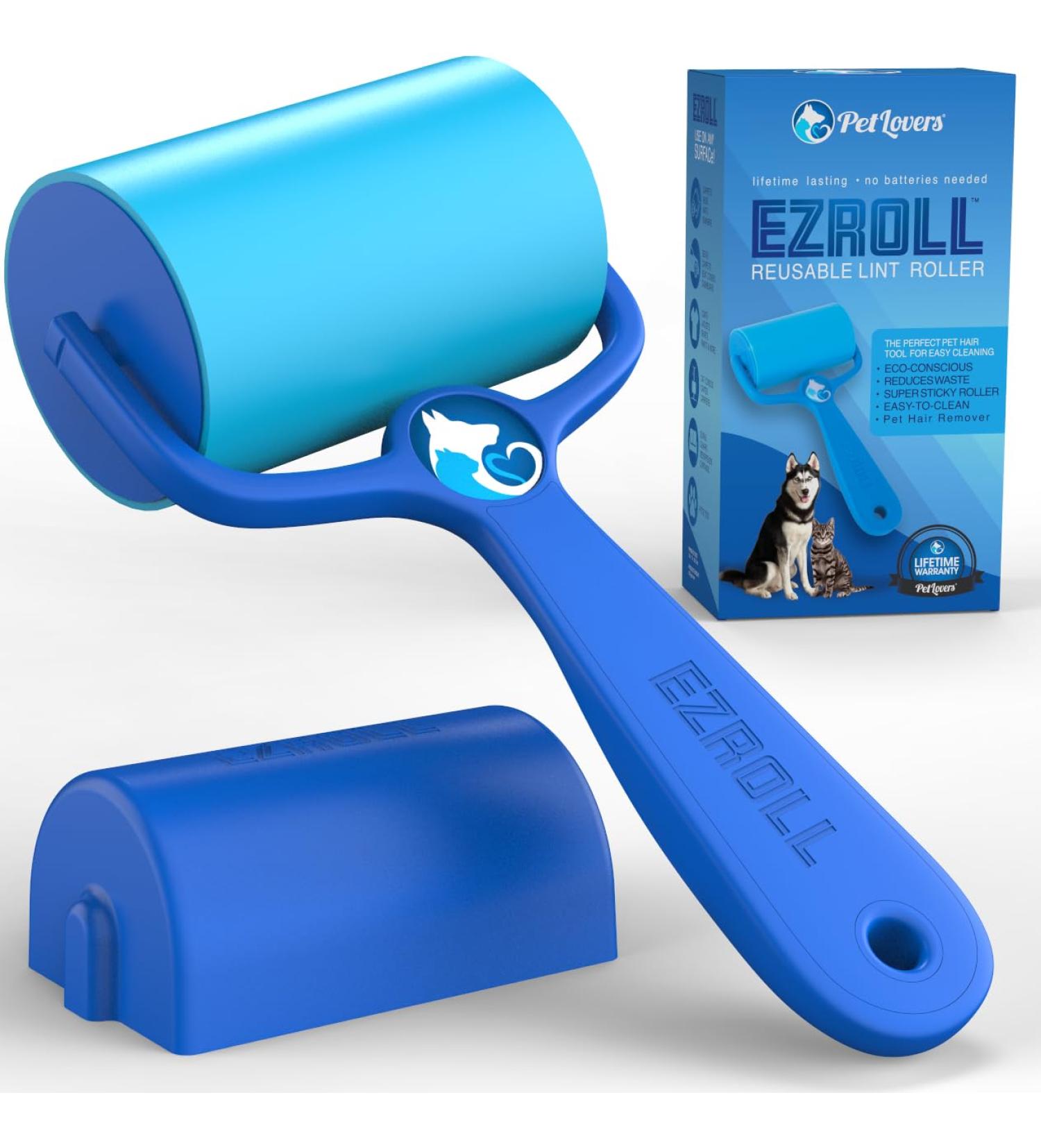 Petlovers Ezroll Reusable Lint Roller - Lifelong Adhesive Multi-Purpose Dust & Lint Remover for Clothing Upholstery & Cars - Sustainable & Washable - Buy Online on GoSupps.com