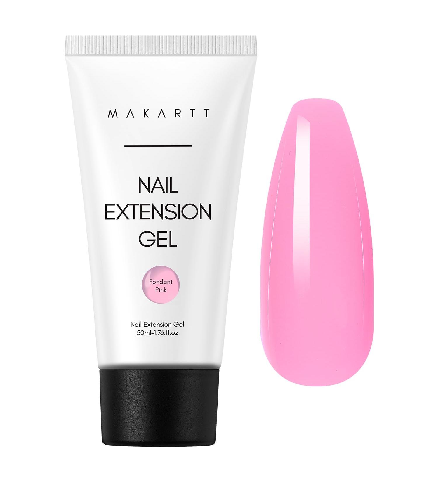 Makartt Poly Nail Gel 50ML Builder Gel for Nail Extension - White Pink Nude Clear Rosy Gel - Technician Starter DIY Salon Design - Fondant Pink - Buy Online on GoSupps.com