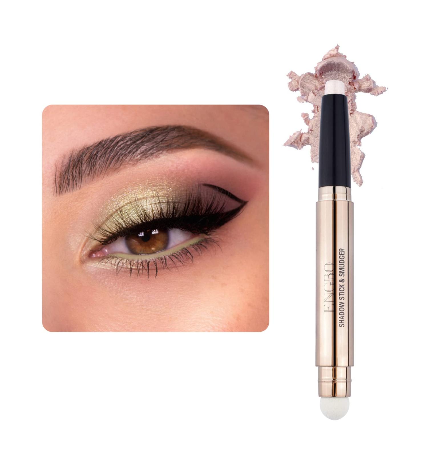 LOKFAR Eye-Shadow Stick - Rotatable Cream Pencil, Glitter Shimmer Eyeshadow Stick for Eye Makeup (02 Light Gold Shimmer) - Buy Online on GoSupps.com
