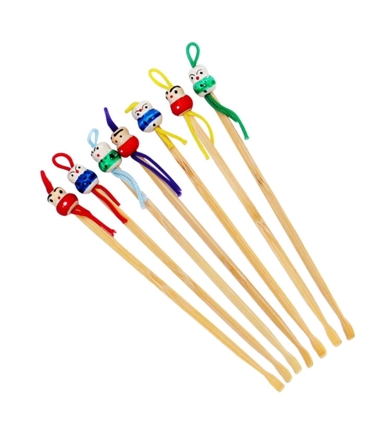 FRCOLOR 12pcs Cartoon Ear Wooden Handles for Ear Wax Removal Safe and Non-Toxic Random Color - Buy Online on GoSupps.com