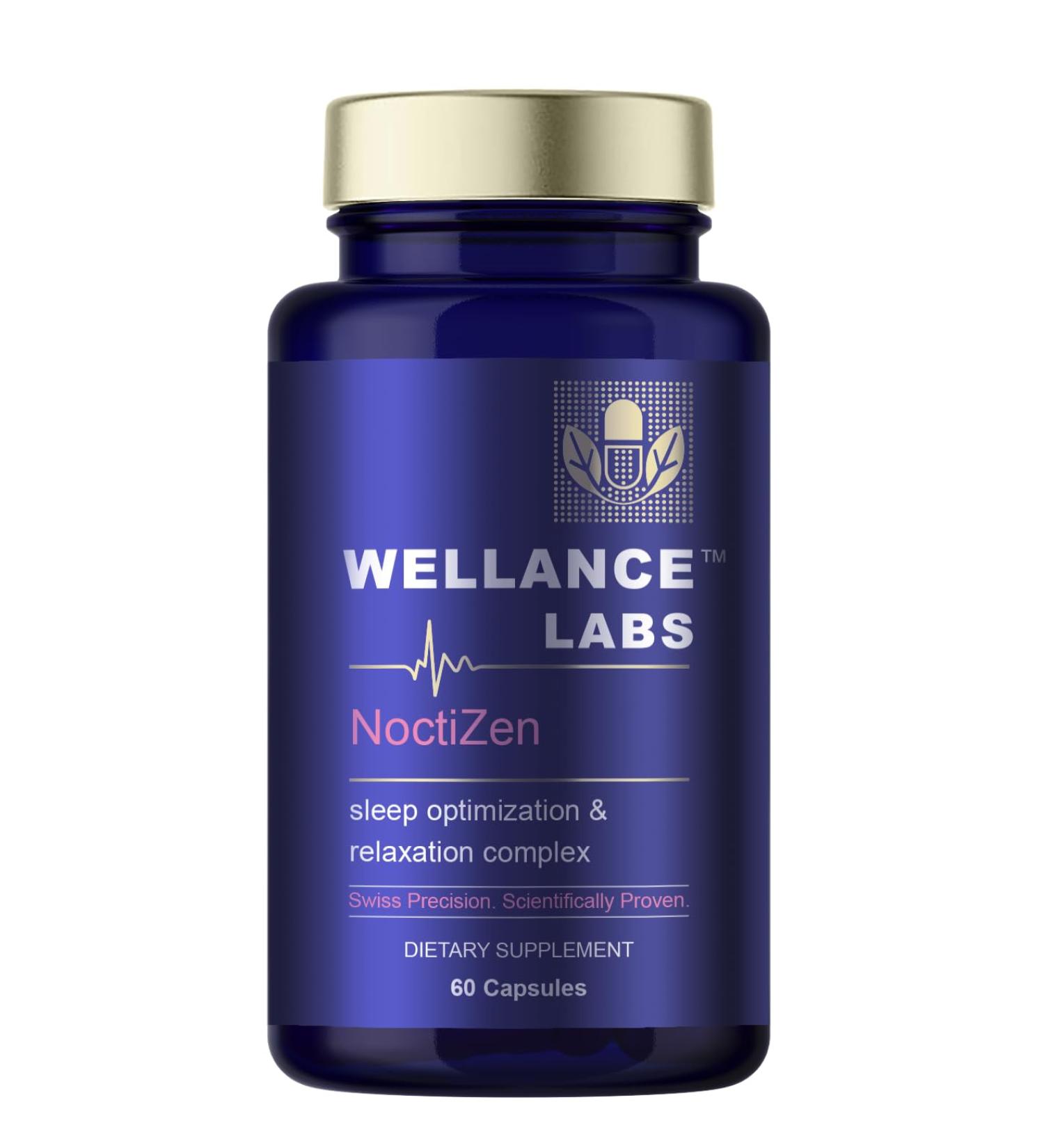 Wellance Labs NoctiZen Sleep Support Supplement with Melatonin Valerian Root Magnesium - Buy Online on GoSupps.com