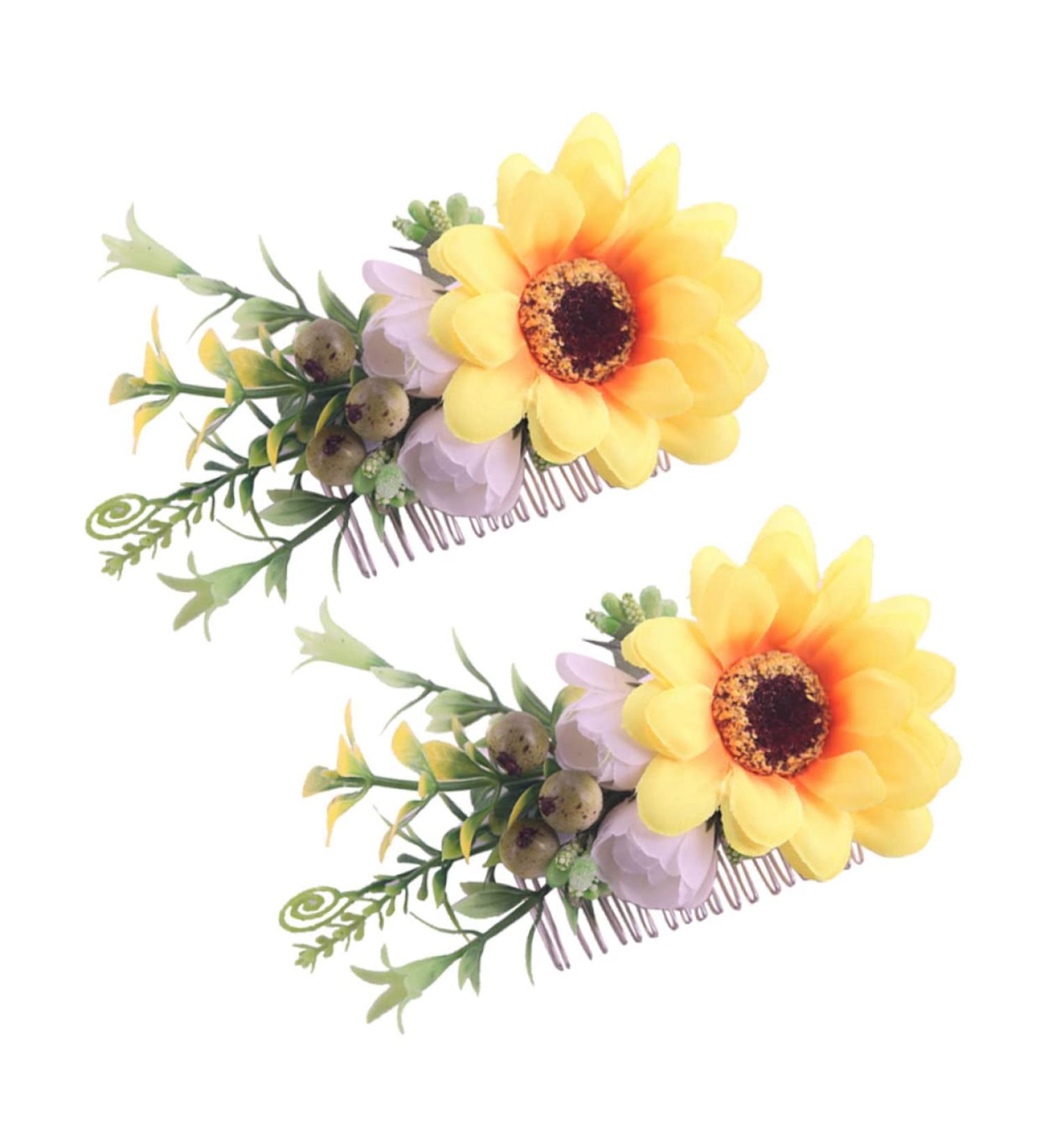 FRCOLOR Wedding Hair Comb Bridal Headpiece for Wedding Bridal Comb Hair Accessories with Flowers Headpiece for Bride Wedding Hair Clip Tiara European and American Hair High - Buy Online on GoSupps.com