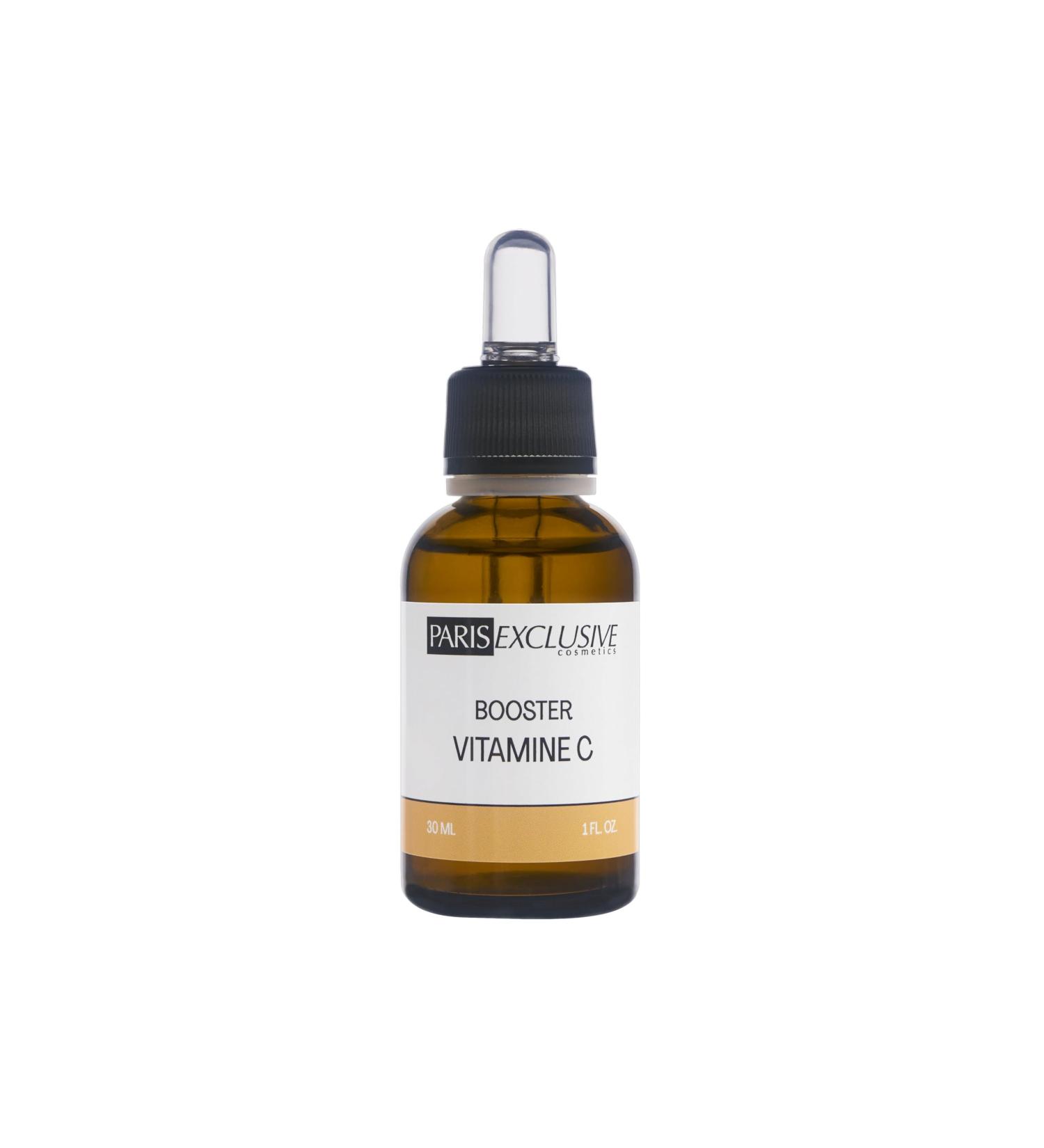 Paris Exclusive Cosmetics Booster Vitamin C - 20% vitamin C serum in solution - restores radiance and fades pigment spots - All skin types - 30ml - Buy Online on GoSupps.com
