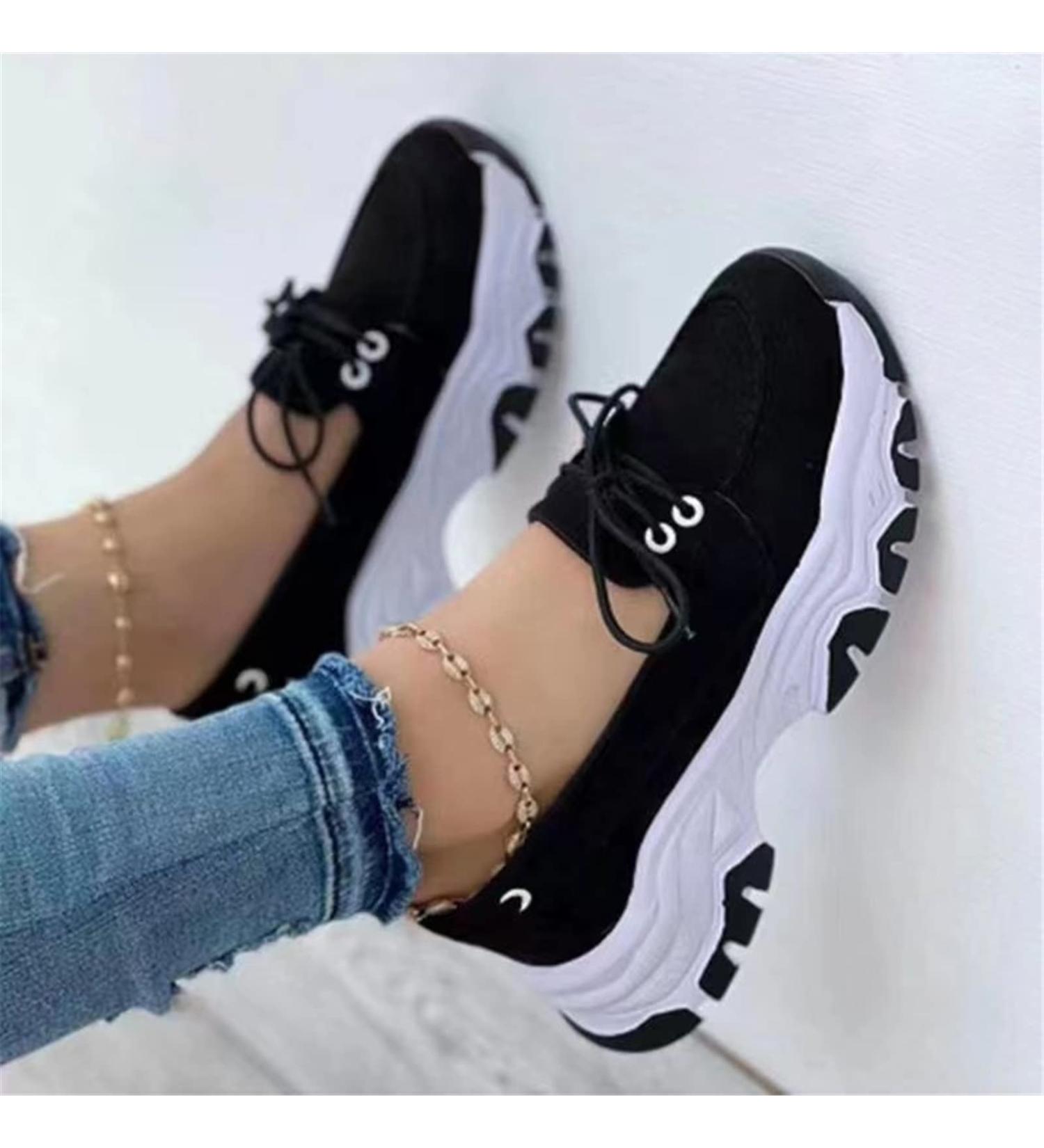 Xicioc Women's Orthopedic Walking Shoes - 2023 New Casual Sneaker with Arch Support for Diabetes - Black, Size 6 - Buy Online on GoSupps.com