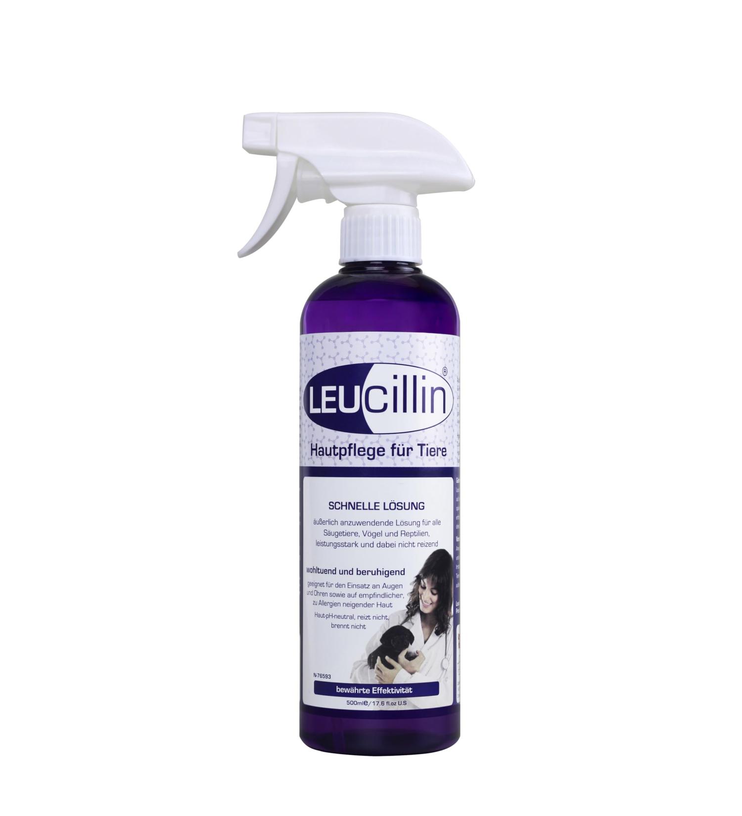 Leucillin Natural Antiseptic Spray for Animals | Antibacterial Antifungal & Antiviral | 500ml for Itchy Skin & Minor Wound Care | Suitable for Dogs Cats & All Pets - Buy Online on GoSupps.com