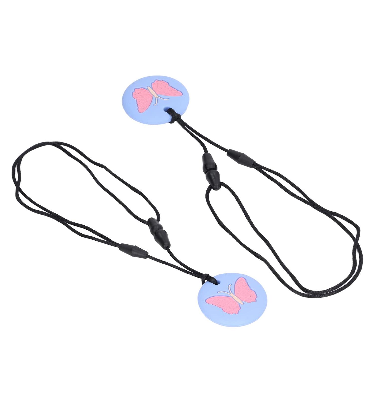 Safe Silicone Chew Necklace for Infants - Sensory Development & Oral Health (Sky Blue) - Easy to Clean International Shipping - Buy Online on GoSupps.com