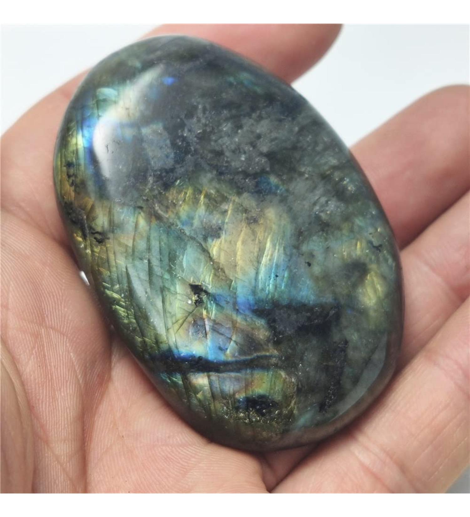 Crystal 1pcs Natural Quartz Gemstones CrystalLabradorite Stones Runes Collection and Minerals Can be Used for Natural Stones Household yuebang Stone Mineral Specimen 50-70mm - Buy Online on GoSupps.com