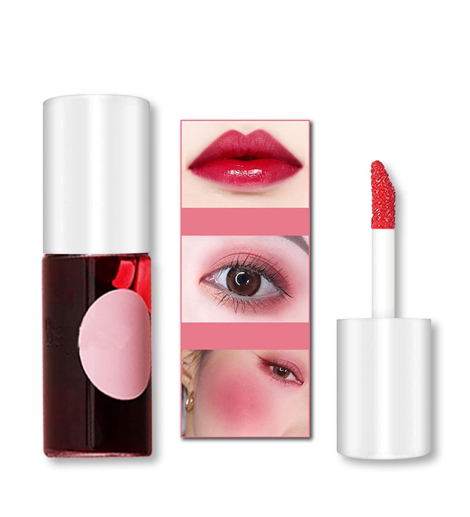 Watermelon Lip Stain Set - Mini Liquid Lipstick for Hydrating Cheeks & Eyes. Waterproof, Long Lasting, Shimmery Natural Lip Gloss for Sexy Makeup Look - Buy Online on GoSupps.com