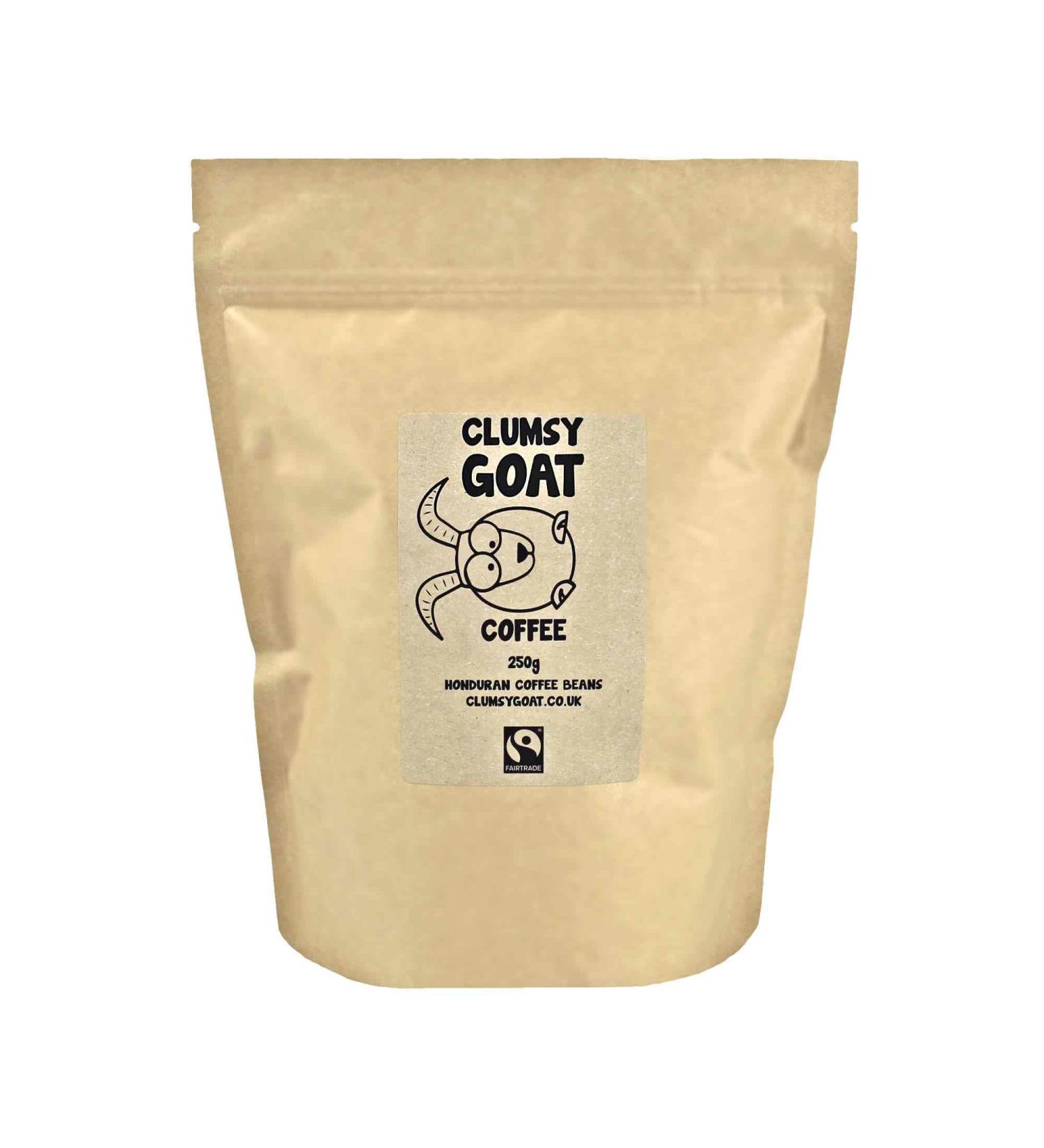 Clumsy Goat Fairtrade Honduran Single Origin Whole Coffee Beans - 100% Arabica - Medium Roast - Buy Online on GoSupps.com