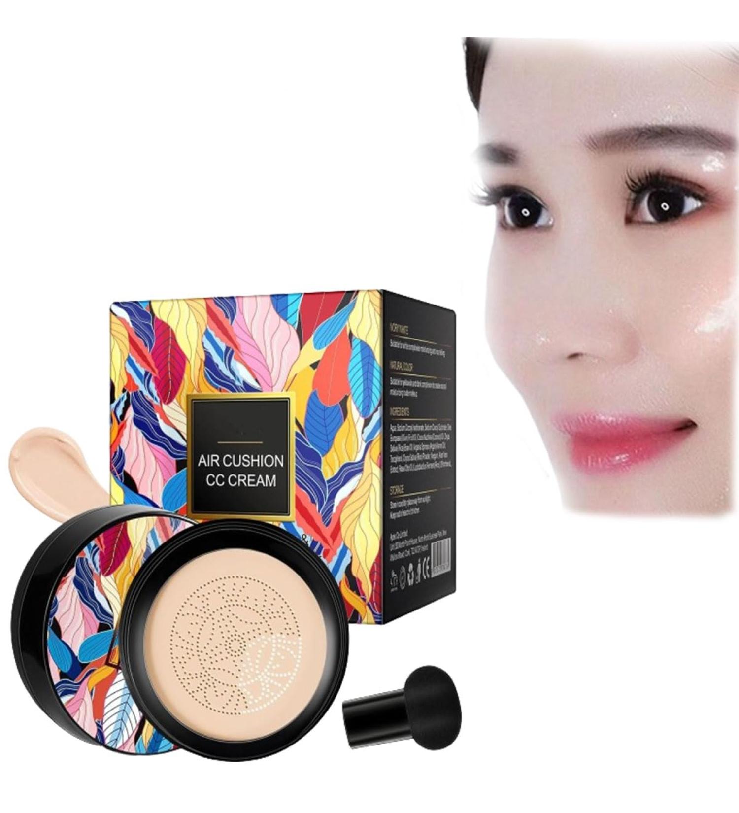 Indicativet 2024 New Mushroom Head Air Cushion CC Cream Apartment CC Cream Indicativet Air Cushion CC Cream Apartment Air Cushion CC Cream Long-Lasting Matte Waterproof Moisturizing (Nature) - Buy Online on GoSupps.com