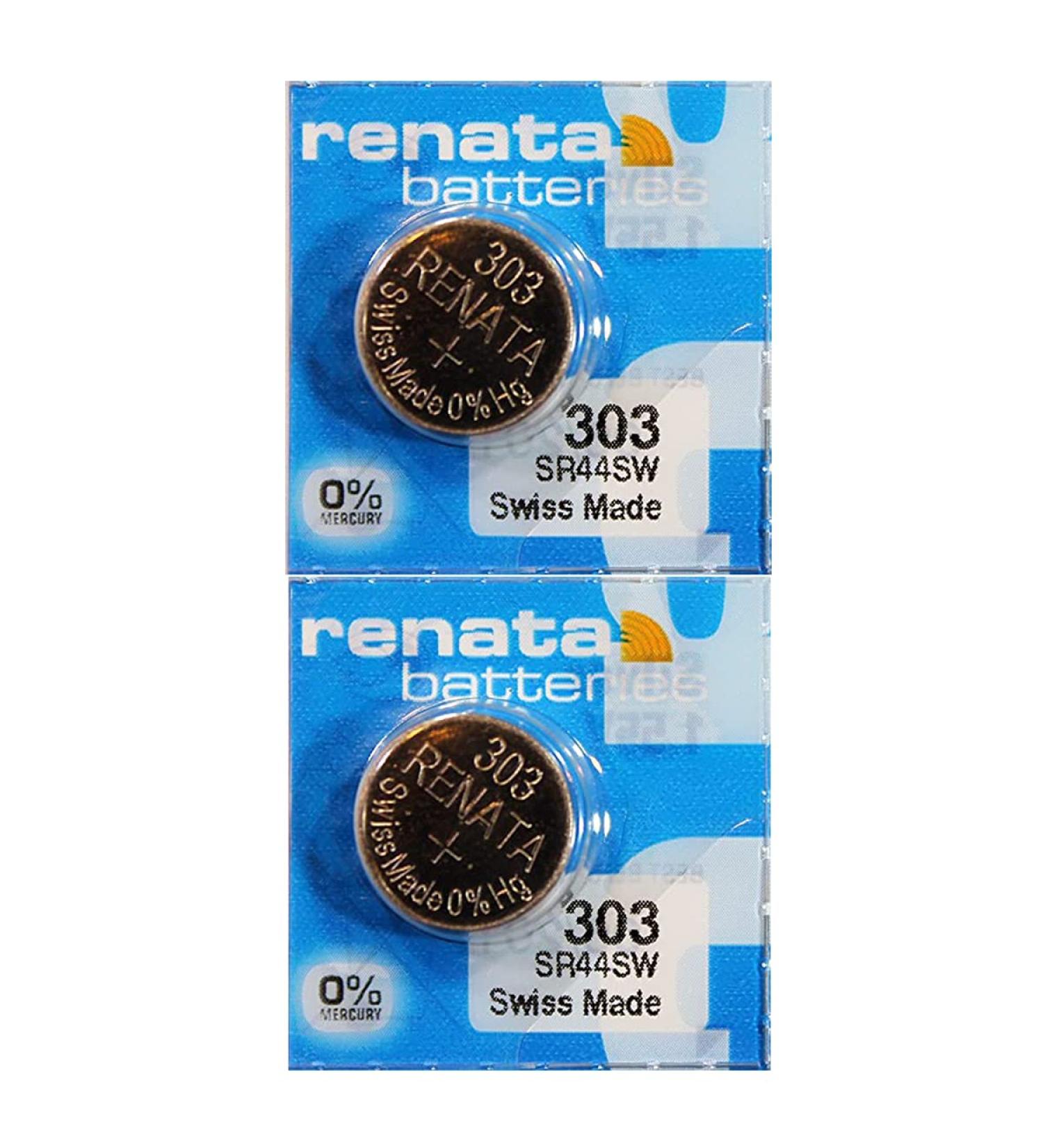 Buy Renata 303 SR44SW Batteries - 1.55V Silver Oxide Watch Battery (2 Count) | International Shipping Available - Buy Online on GoSupps.com