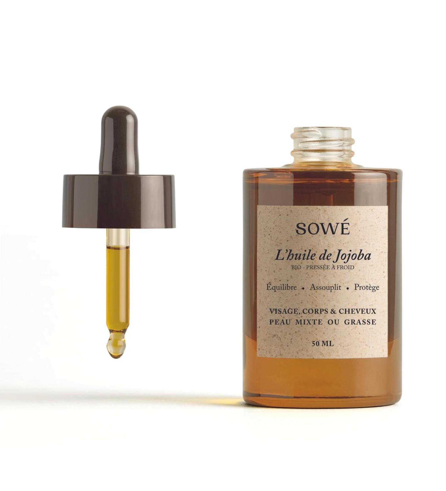 PURE JOJOBA OIL - ORGANIC VIRGIN AND COLD PRESSED - 50ML - Moisturizing Oil - Combination or Oily Skin - Face Body and Hair - Buy Online on GoSupps.com