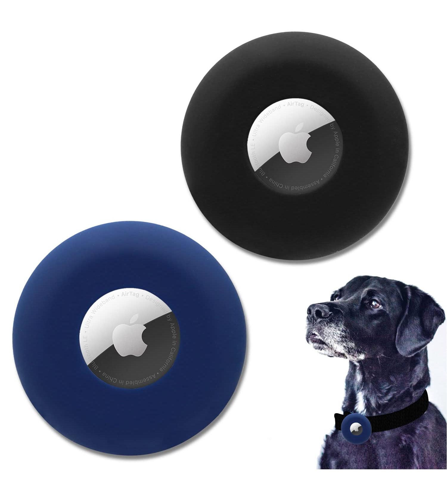 Shop Linteker Protective Cover for Apple Airtag - Durable Black & Blue GPS Case for Dog & Cat Collars | Pet Accessories - Buy Online on GoSupps.com