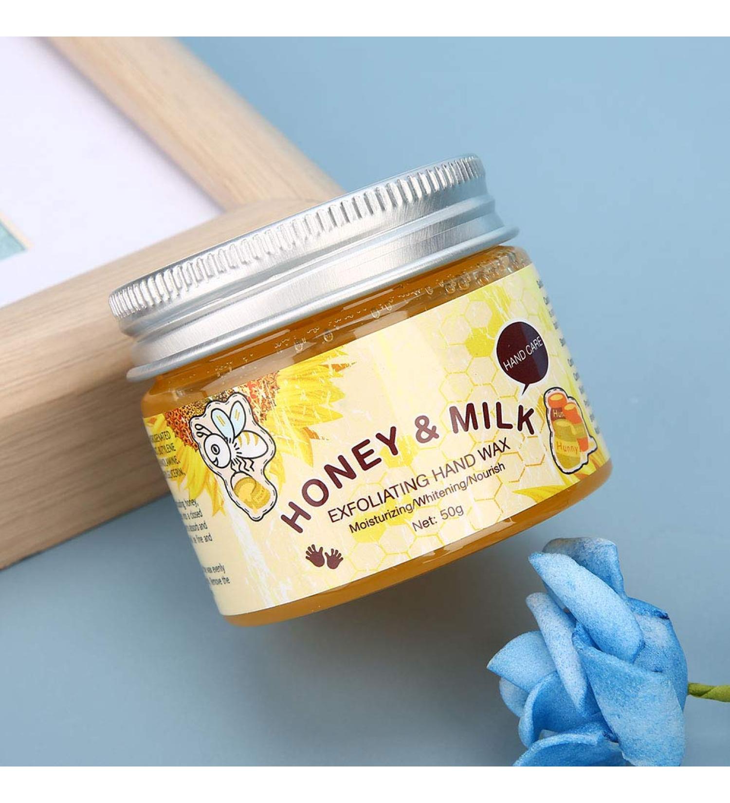Wax Hand Mask 120g Milk Honey for Dry Cracked Hands - Hand Care & Repair for Rough Skin - Women and Men - Buy Online on GoSupps.com