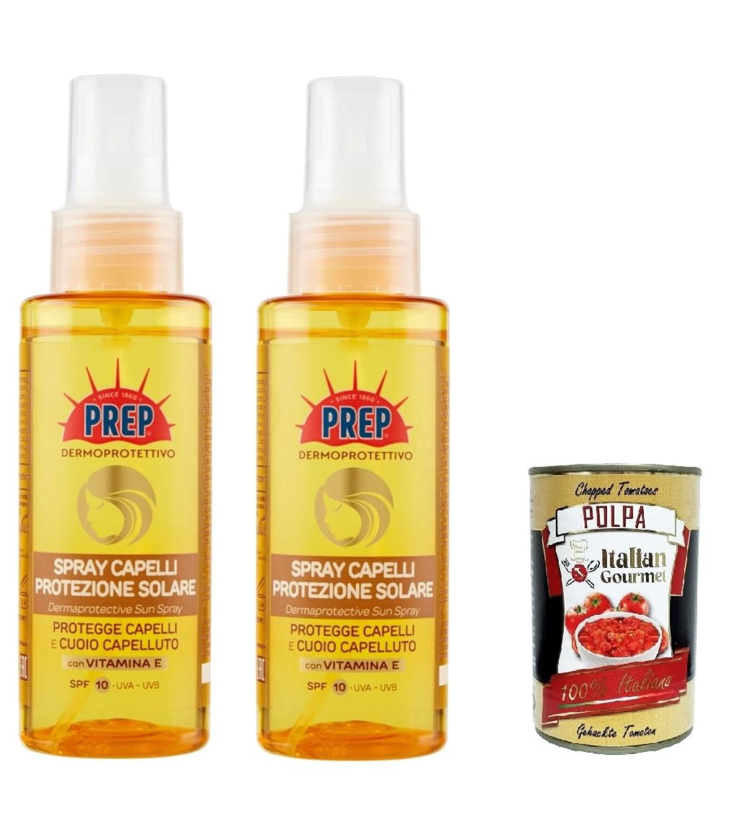  Italian Gourmet E.R. Prep Dermoprotective Sun Protection Spray SPF 10 2 x 100 ml + Italian Gourmet Polpa 400 g - Buy Online on GoSupps.com