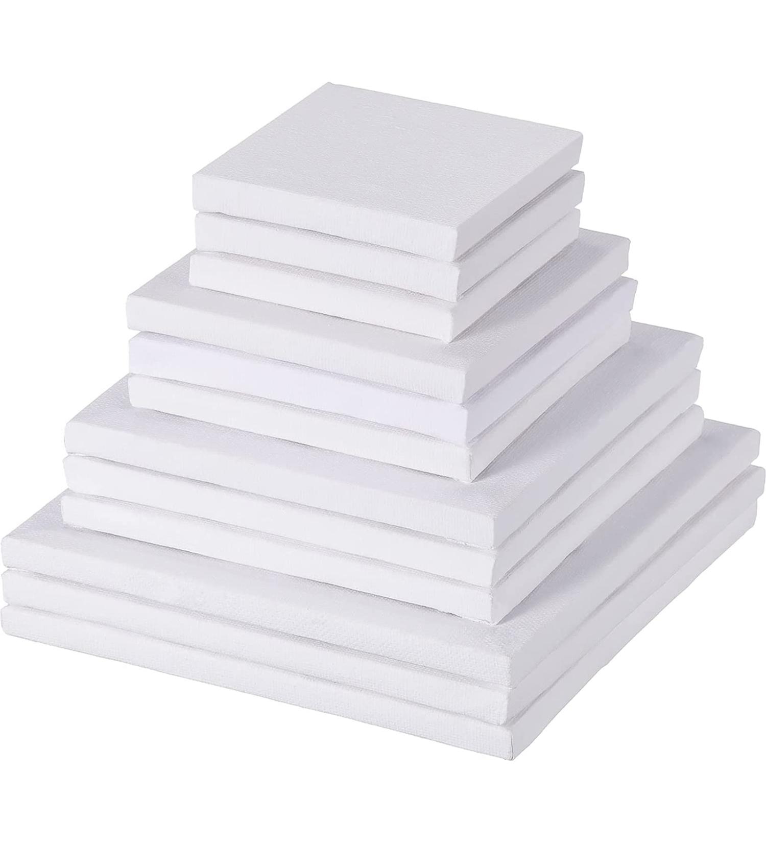 Hestya 12 Pieces Mini Art Canvas Set for Craft Painting - Assorted Sizes (3, 4, 5, 6 Inch) - Buy Online on GoSupps.com