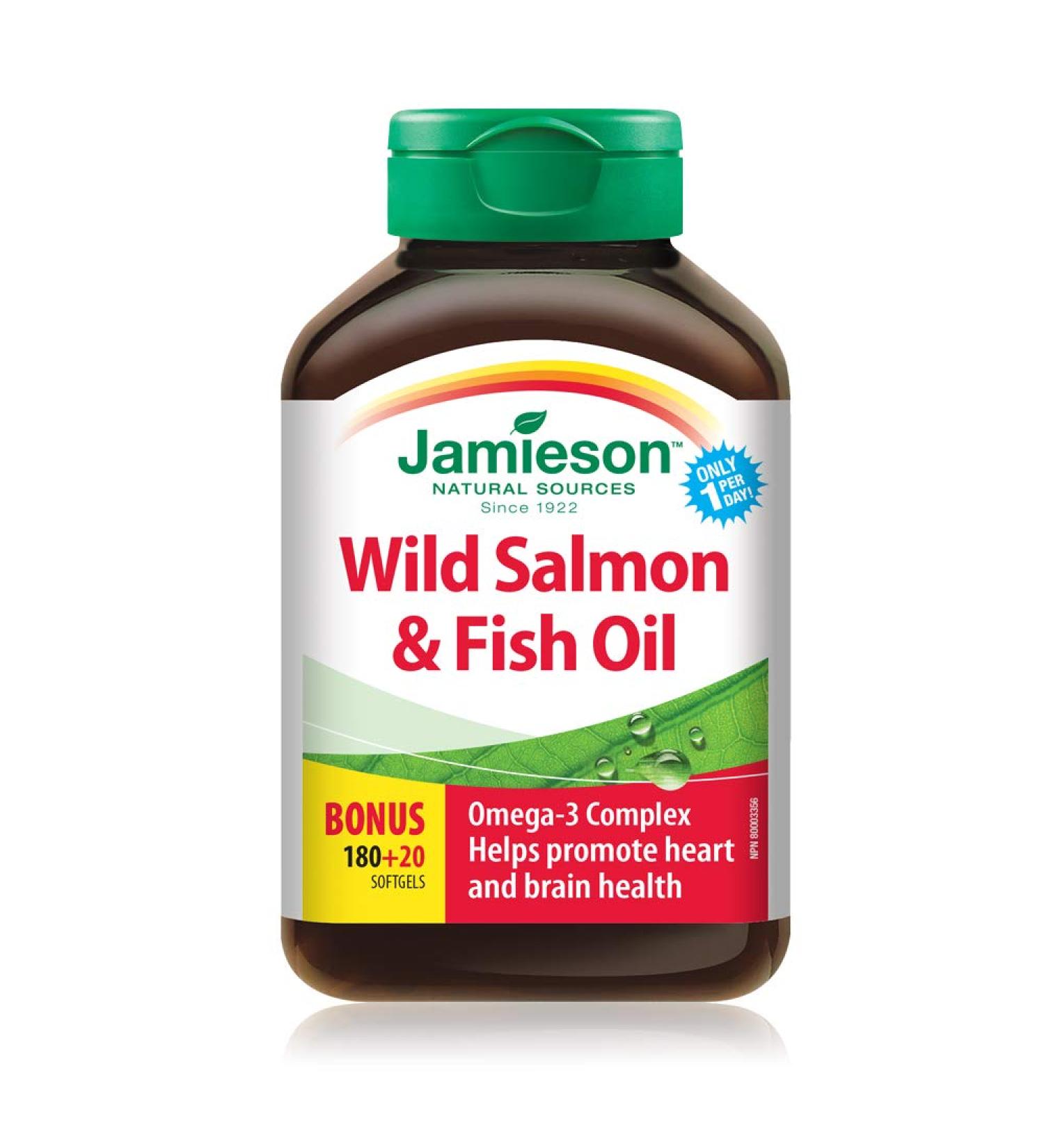 Jamieson Omega-3 Complex Wild Salmon and Fish Oils 1 000 mg - Buy Online on GoSupps.com