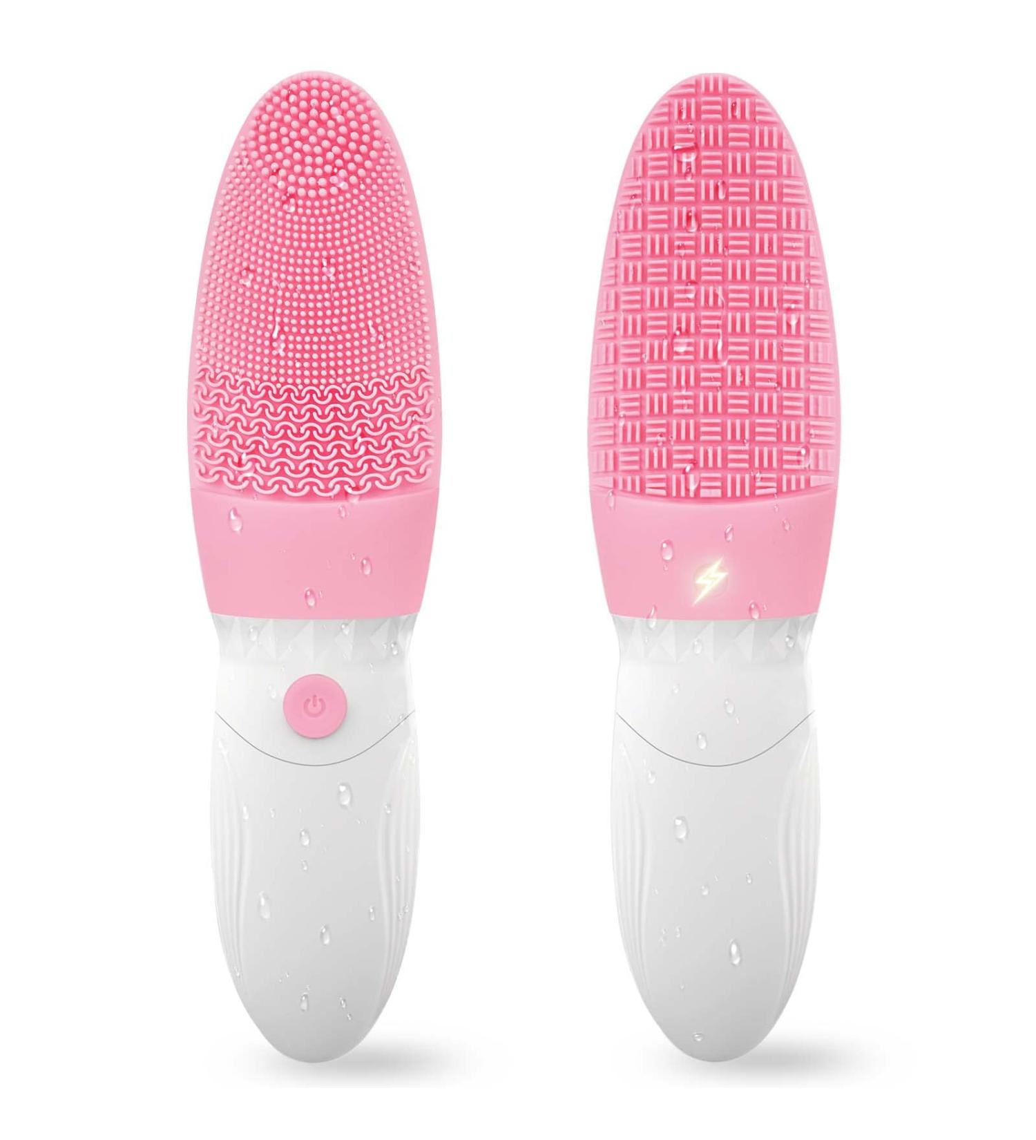 Sonic Facial Cleansing Brush - Waterproof Silicone Face Scrubber with Vibrating Cleanser, Exfoliating Face Brush - USB Rechargeable - Buy Online on GoSupps.com