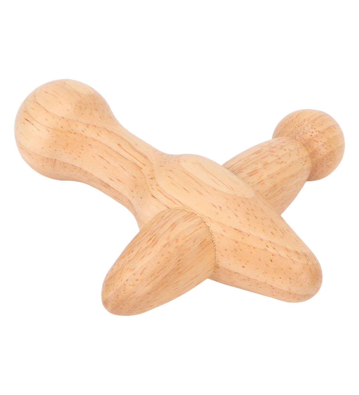 Premium Cross-Shaped Wooden Trigger Point Massager | Best Pressure Point Therapy Tool for Pain Relief - Buy Online on GoSupps.com