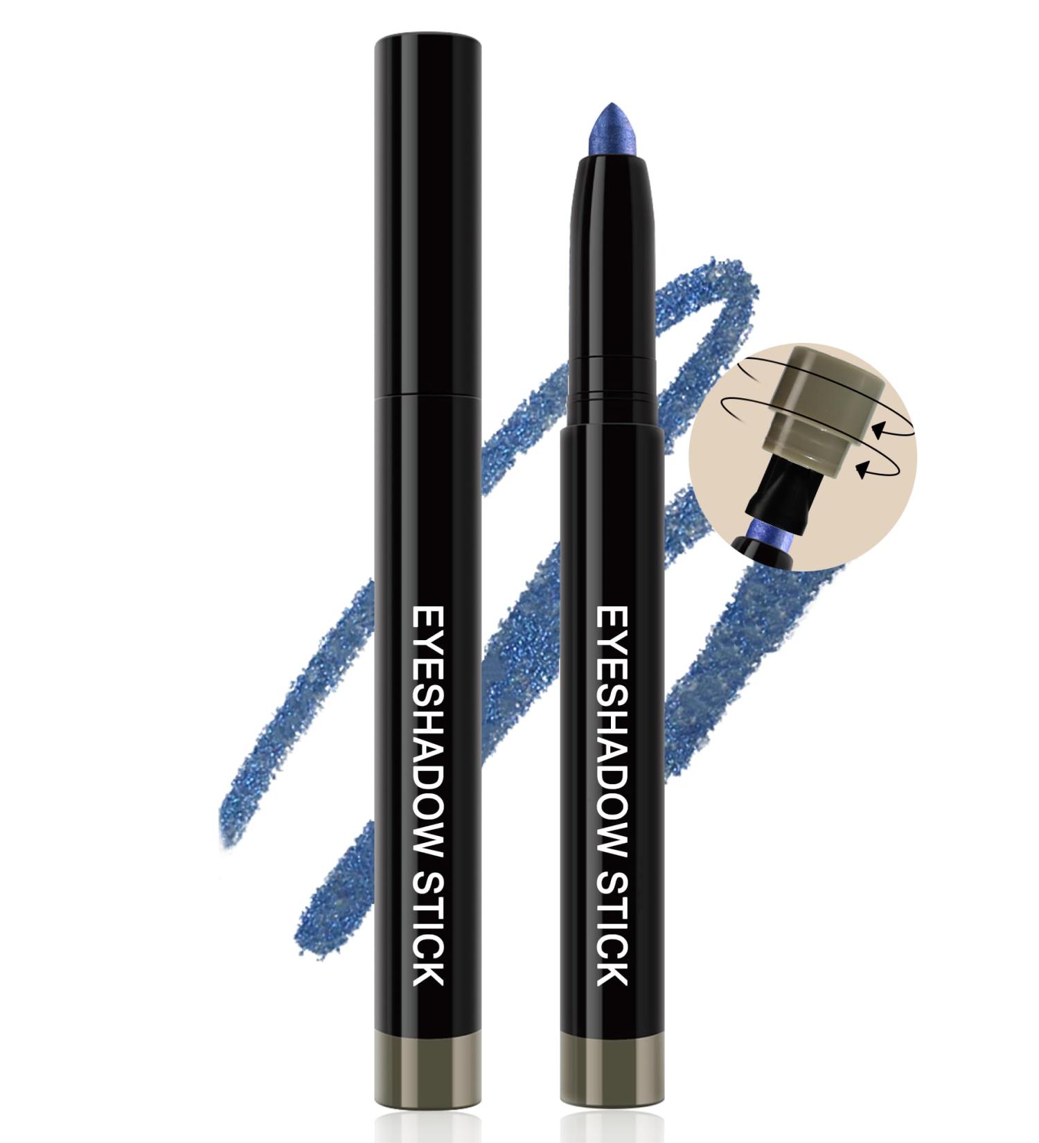 Glitter Cream Eyeshadow Stick Waterproof High Pigmented Shimmer Eyeliner Pencil Eye Shadow Pen Smudge-Proof & Long Lasting Crayon Eyeshadow Built-in Sharpener Eye Brightener Makeup Gift for Women-05# - Buy Online on GoSupps.com