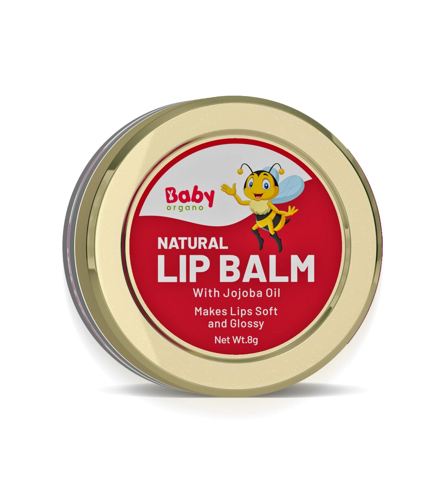Babyorgano Rose Pomegranate Lip Balm for Kids 8gm | Natural Moisturizing Lip Care Mask With Desi Cow Ghee Kokum Butter for Dry Lips - Chemical Paraben-Free 8.00 g (Pack of 1) Pink - Buy Online on GoSupps.com